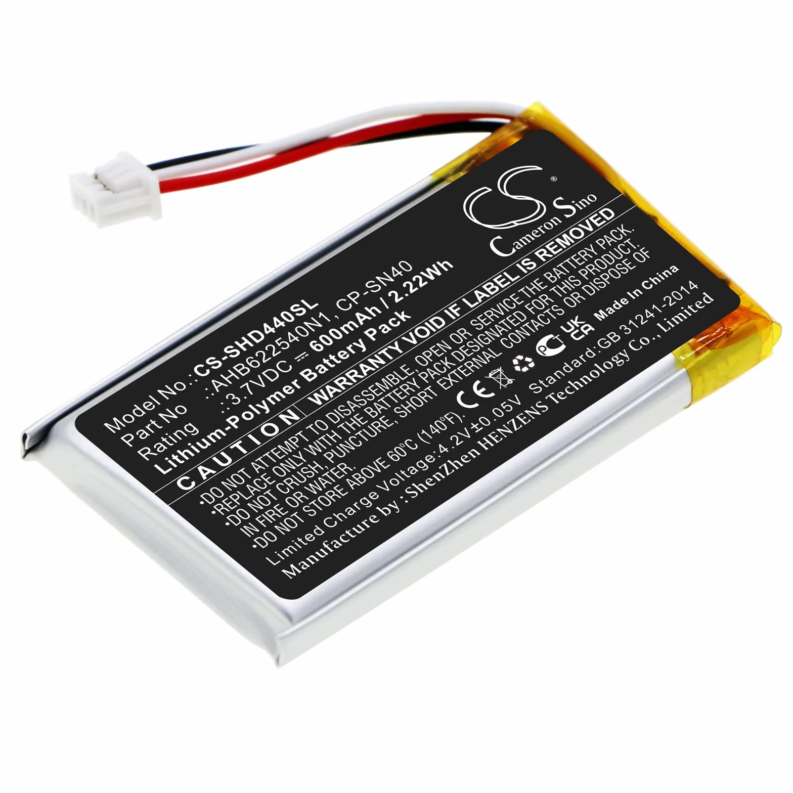 TECHTEK Bateria 600mAh do Sennheiser HD 4.40 BT, HD 4.50BTNC, Momentum 2.0, 3.0, Urbanite XL
