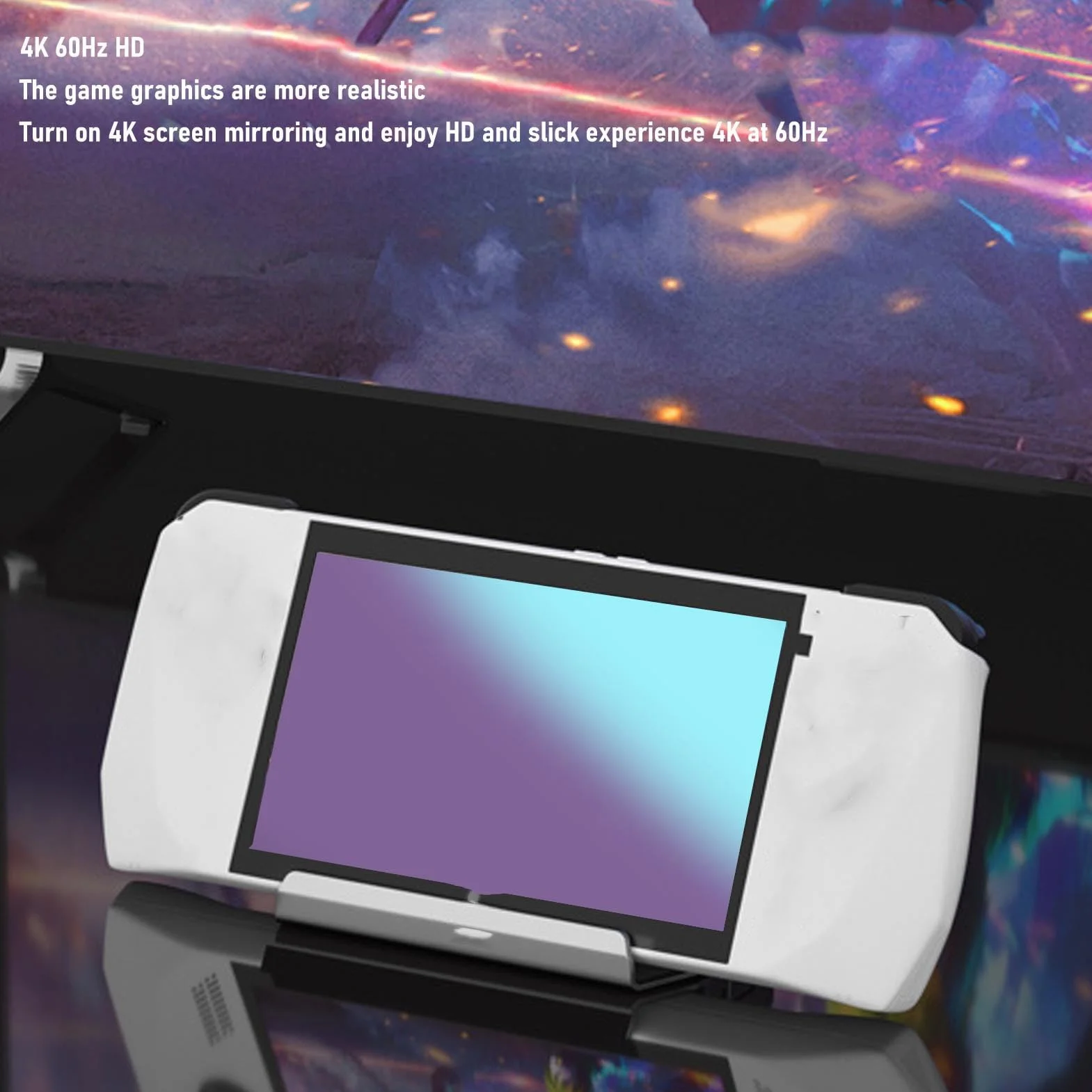 GOWENIC Stacja Dokująca RGB z Podwójnym Wentylatorem do Konsol do Gier |Hub 10 W 1 z Wyjściem 4K, Szybkie ładowanie PD 100 W, Gigabit Ethernet, USB 3.0, Kompatybilny z Legion Go S, Steam Deck OLED,
