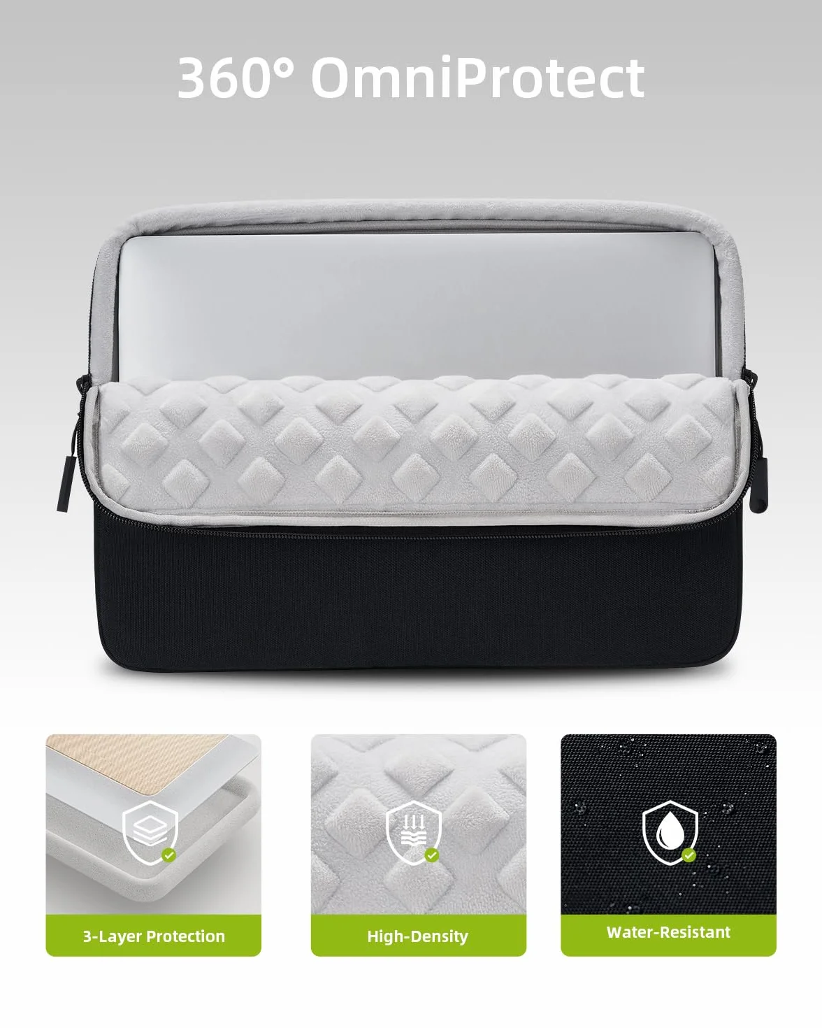 INNOSTYLE Torba Na Laptopa 13 cali, Wodoodporna, Lekka, Wytrzymała, OmniProtect Slim Szara, Kompatybilna z MacBook Pro/Air, HP ProBook, Dell Inspiron, Yoga, ASUS, Idealna do Pracy i Podróży