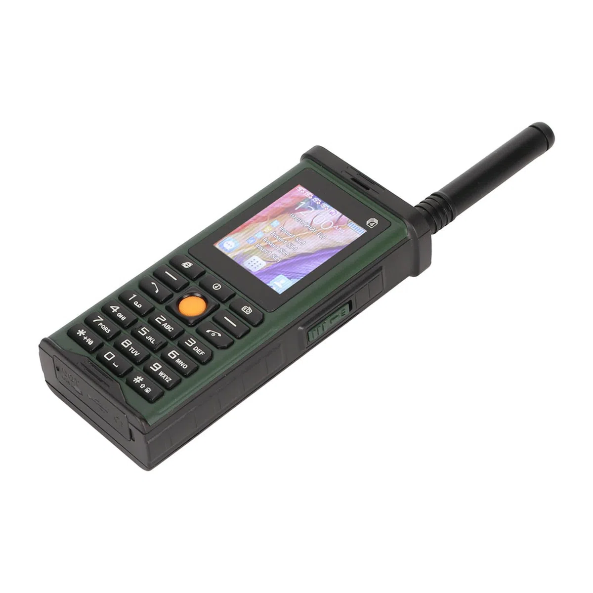 Telefon Komórkowy dla Seniorów, Telefon Komórkowy na 4 Karty SIM Funkcja Latarki Zdejmowany Pręt Anteny do Użytku na Zewnątrz (Zielony)