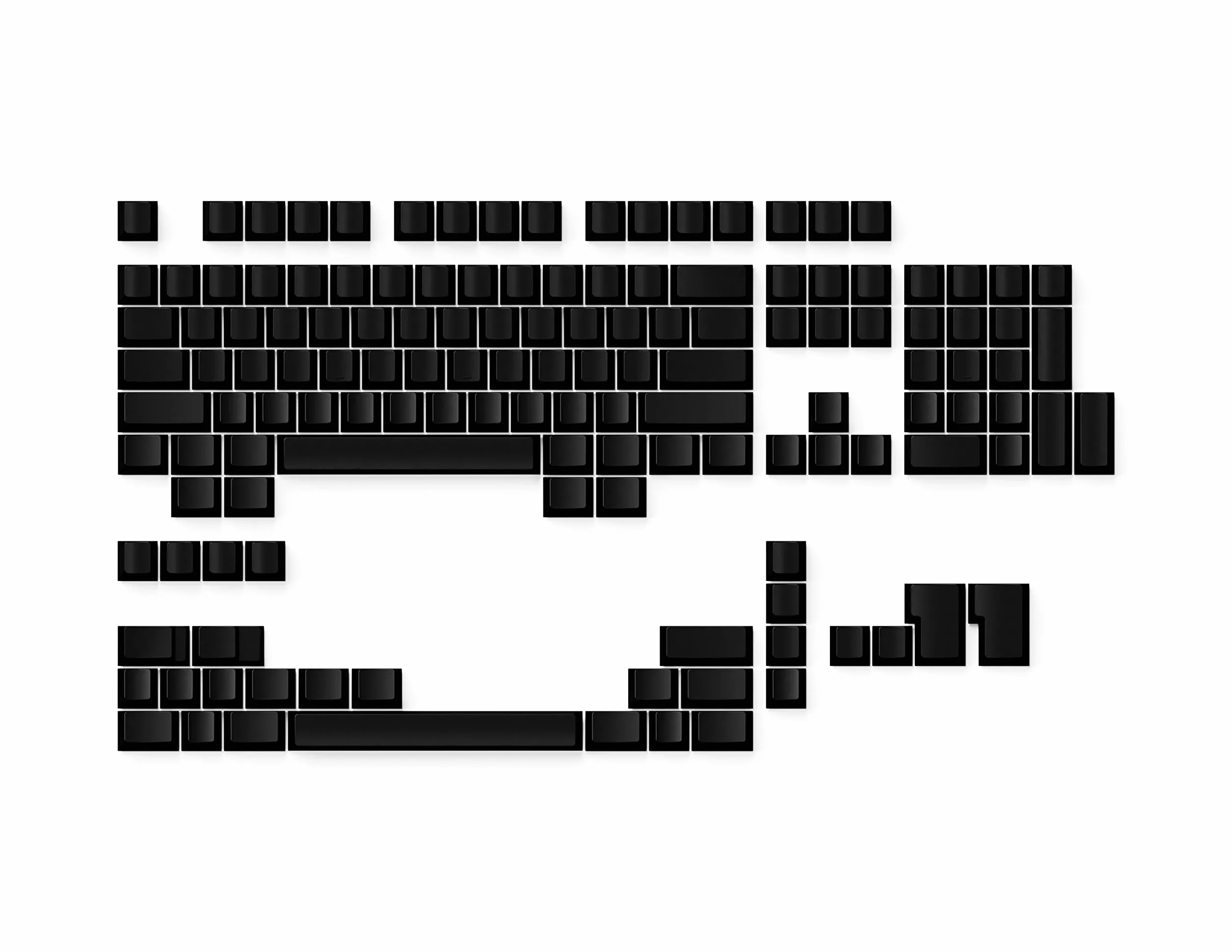 Ranked Zestaw Pustych Nasadek Klawiszy Premium | Grubość 1,4 mm PBT | Cherry Profile dla Klawiatury Mechanicznej (Czarny, 139 Klawisze)
