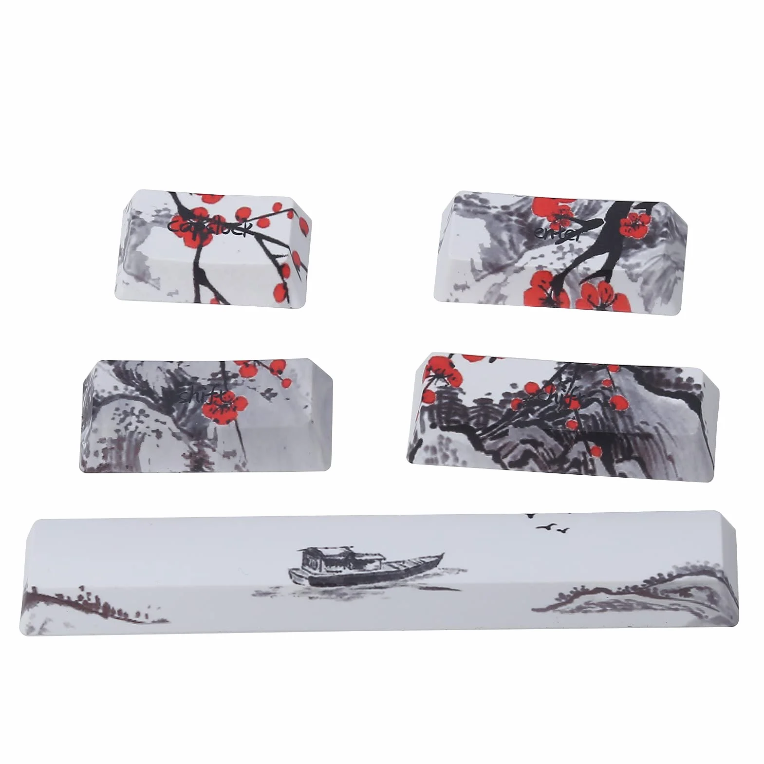 PBT Plum Blossom Keycap, Wangjiang Plum Blossom Keycap w stylu chińskim do klawiatur optycznych do klawiatur mechanicznych