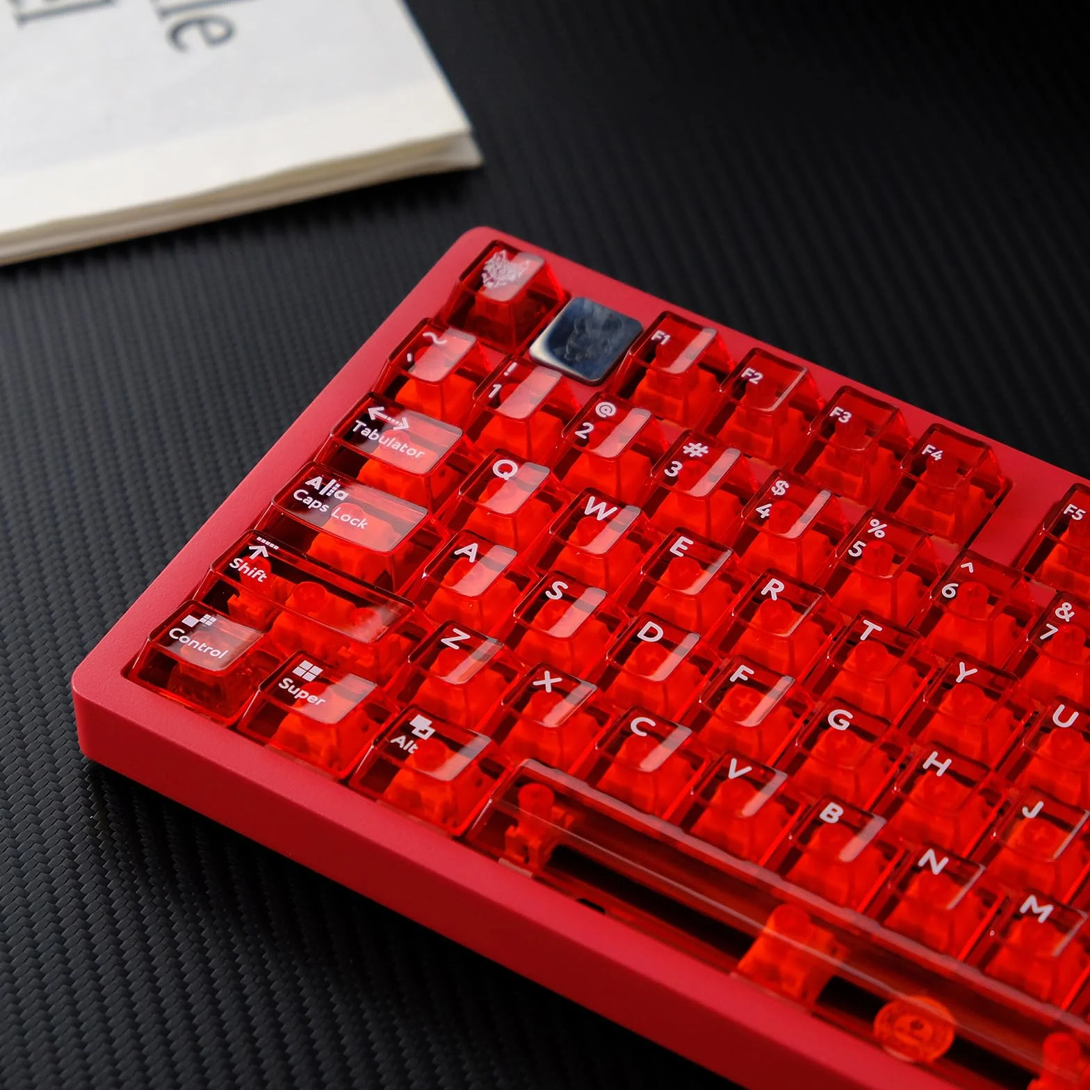114 klawiszy przezroczyste nasadki na klawisze PC Cherry Profile Red Keycap Set Fit for Cherry Mx Switches klawiatura mechaniczna
