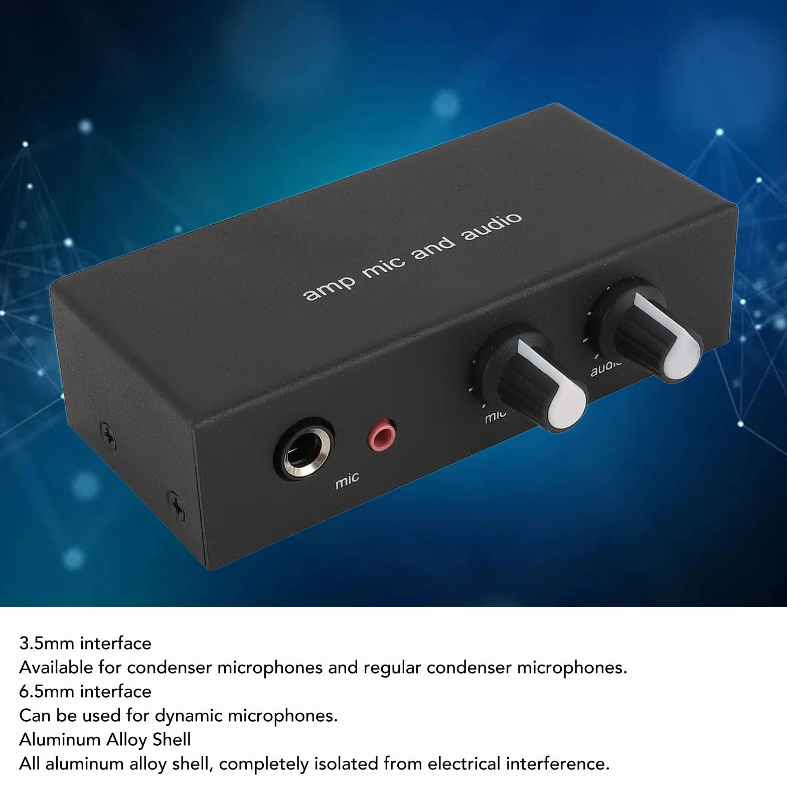 Przedwzmacniacz Gramofonowy Mini Stereo Audio Hi-Fi z 3 Portami Wyjściowymi