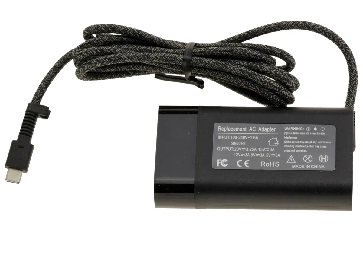 KALEA-INFORMATIQUE Zasilacz równoważny oryginalnemu, kompatybilny z laptopami HP – wtyczka USB C, moc 65 W i możliwe wyjścia: 20 V 3,25 A lub 15 V 3 A lub 12 V 3 A lub 9 V 3 A lub 5 V 3 A