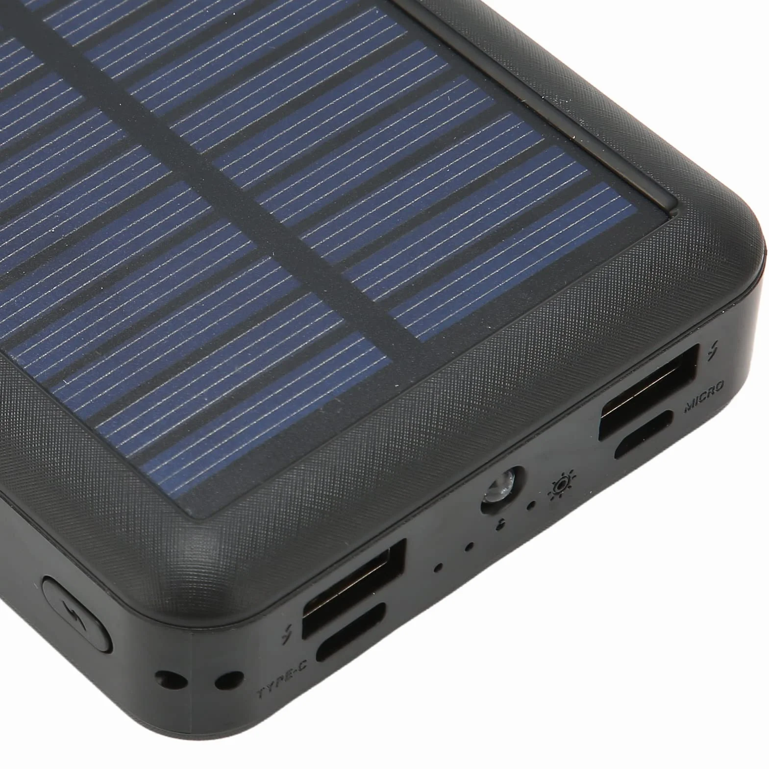Solar Power Bank Ładowarka do Telefonów Komórkowych, 20000 MAh Podwójne Porty Wyjściowe Przenośna Słoneczna ładowarka do Telefonów z Wyświetlaczem Mocy i latarką, na Zewnątrz, (Czarny)