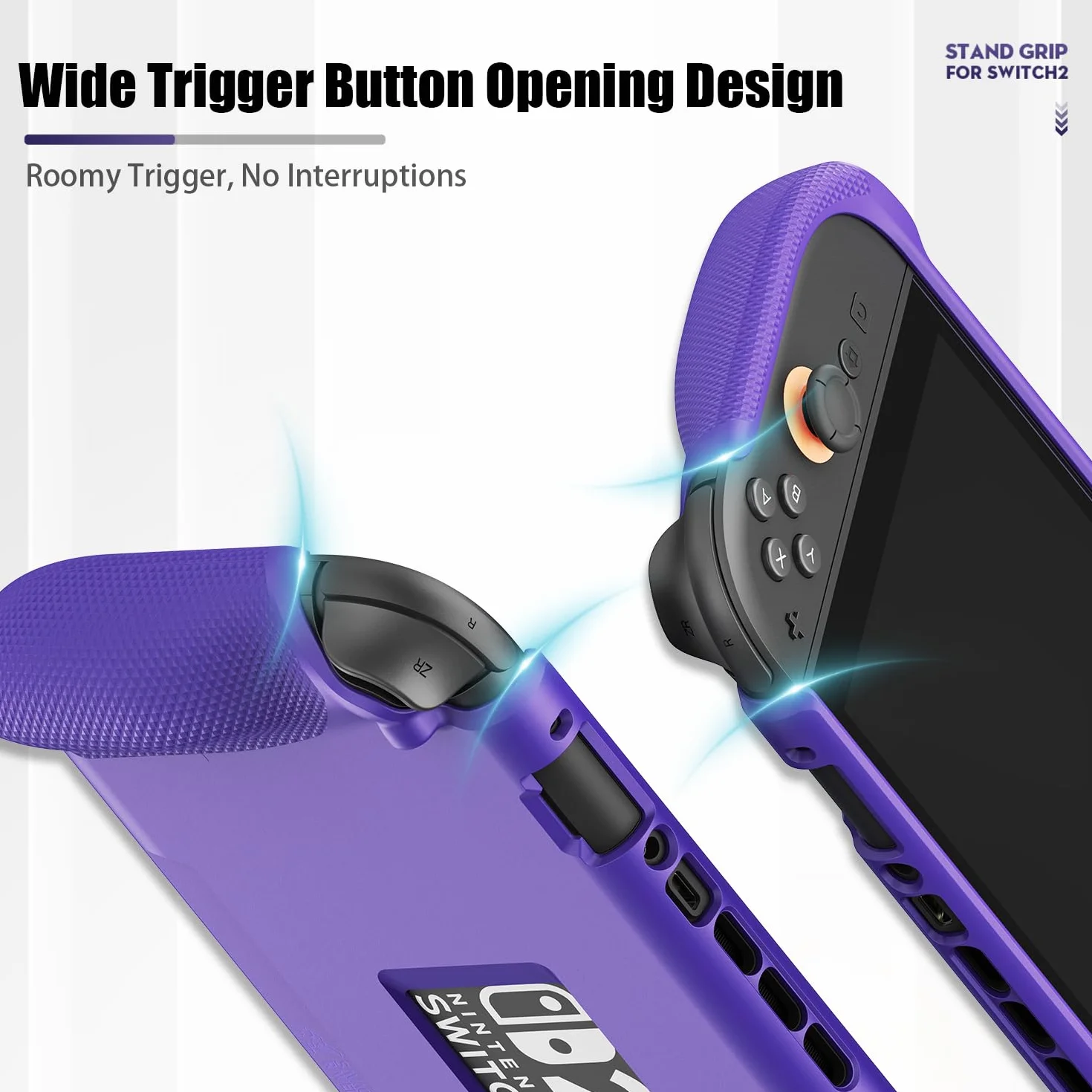 Savage Raven by Skull & Co. StandGrip for Nintendo Switch 2: A Soft Protective Case with Textured Grips Full Protection and Stand, Shock-Absorption Non-Slip and Anti-Scratch Cover Design- Jasnozielony