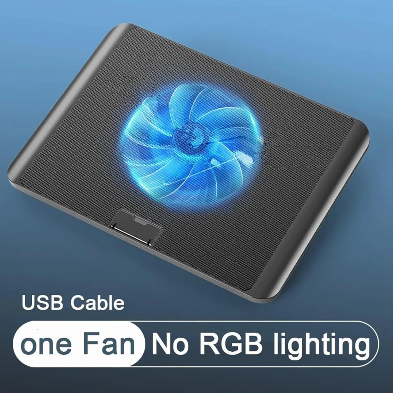 Podkładka chłodząca pod laptopa Oświetlenie RGB Podkładka chłodząca do laptopa Dwa wentylatory 3200 obr./min Cicha chłodnica Chłodzenie laptopa do gier 11-17 cali(One Fan)