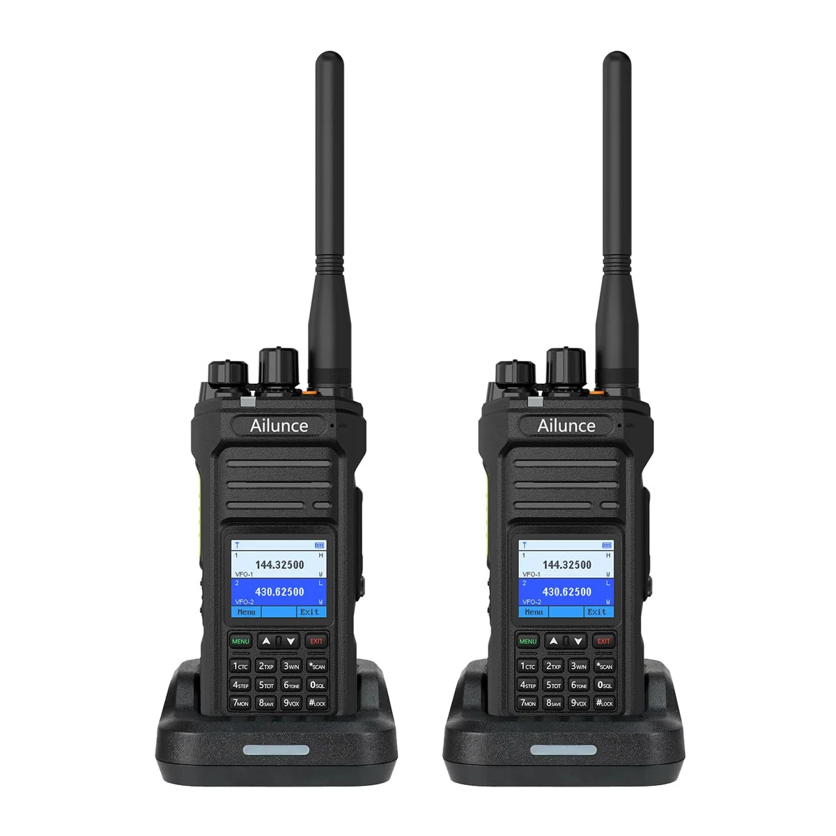 Retevis Ailunce HA1UV Ham Radio, Dwupasmowy, Dwukierunkowy, Wodoodporny IP67, Akumulator 2800 mAh, ładowalny przez USB-C Radiotelefon Amatorski do Ratownictwa, Wydarzenie Amatorskie w pliku (2 Szt.)