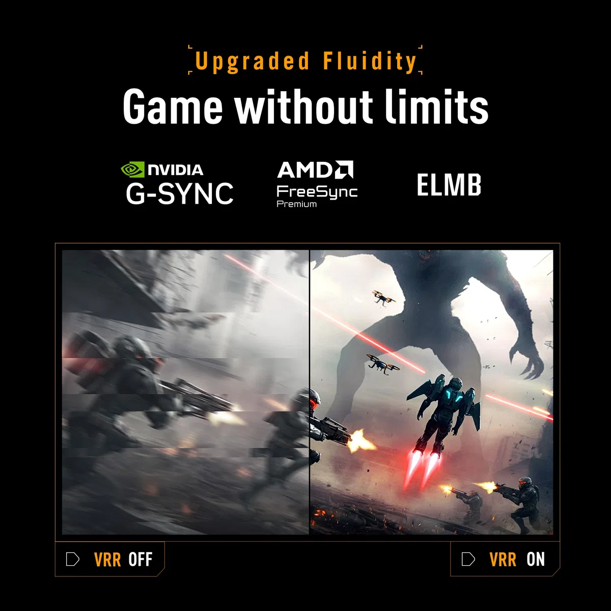 ASUS TUF Gaming VG249Q5A Monitor Full HD 24" 200 Hz, 0,3 ms GtG, FreeSync Premium, Adaptive Sync, G-Sync, ELMB, GameFast - Panel IPS Fast-16:9, 1920 x 1080, DisplayPort, HDMI, Speaker