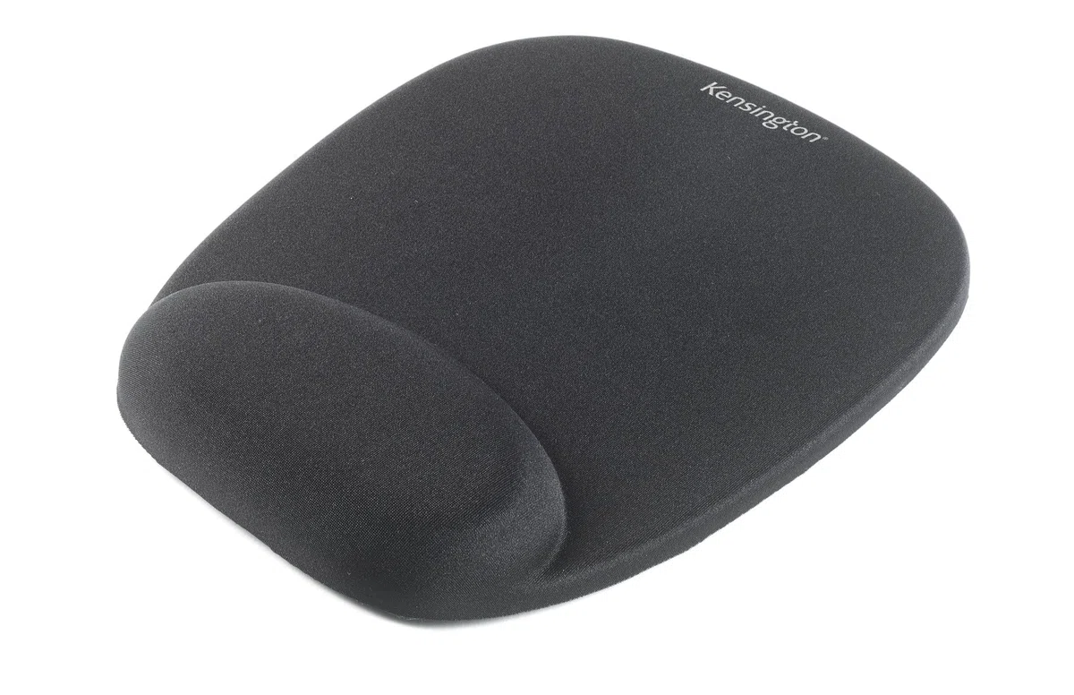 Kensington ergonomiczna wygodna pianka podkładka pod mysz z podpórką nadgarstka - kompatybilna z myszami laserowymi i optycznymi - 32 x 252 x 210 mm - czarna (62384)