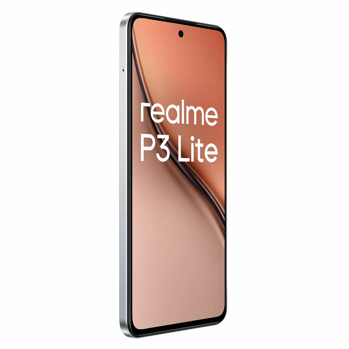 realme P3 Lite Smartfon, biały, 8 + 256 GB, wyświetlacz Eye Comfort 120 Hz, bateria 6000 mAh, chipset T7250, aparat AI 50 MP, ładowanie 15 W (bez adaptera)