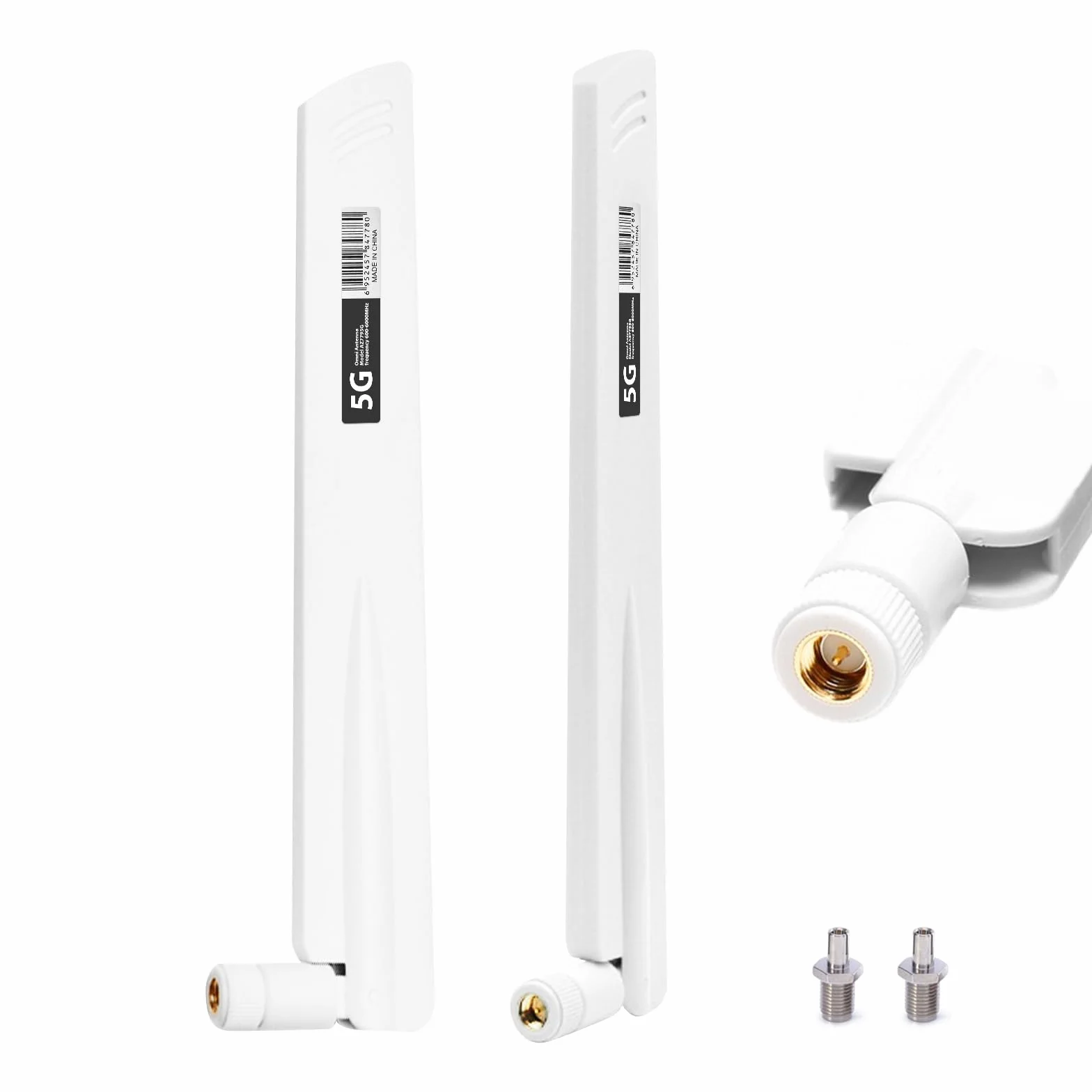 Antena 5G LTE 4G 18DBI wzmacniacz sygnału SMA TS9 wielokierunkowa 600-6000 MHz do routera WLAN biały