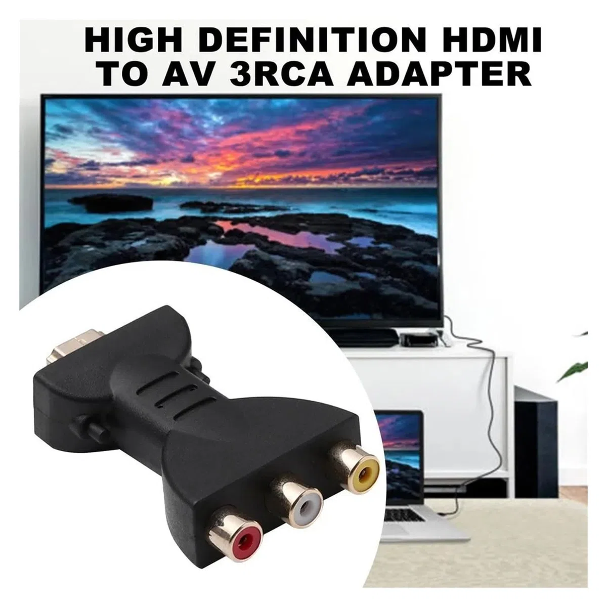 1080P RCA AV do HDMI Converter Adapter do HDTV Box Composite