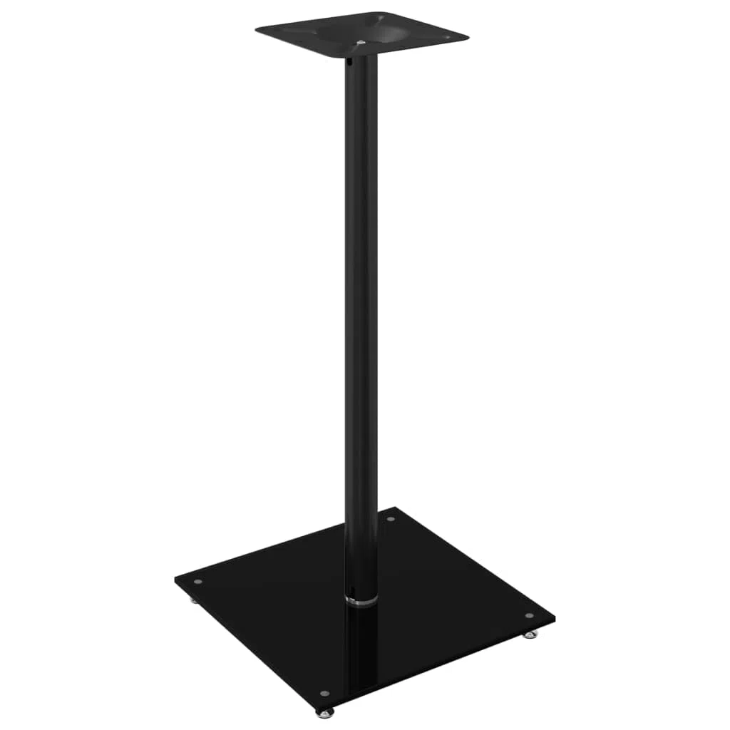 Stojak na głośniki, 2 sztuki, czarne szkło hartowane z aluminiową kolumną, antypoślizgowy, zarządzanie kablami, wysokość 86 cm, obciążenie do 100 kg, idealny do kina domowego, studia, salonu