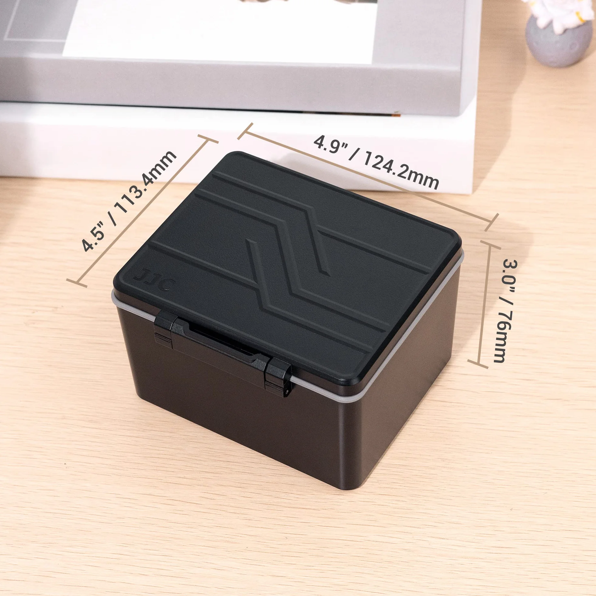 JJC Organizer na baterie AAA walizka tester baterii wodoodporna obudowa pomieści 20x AA 14x AAA