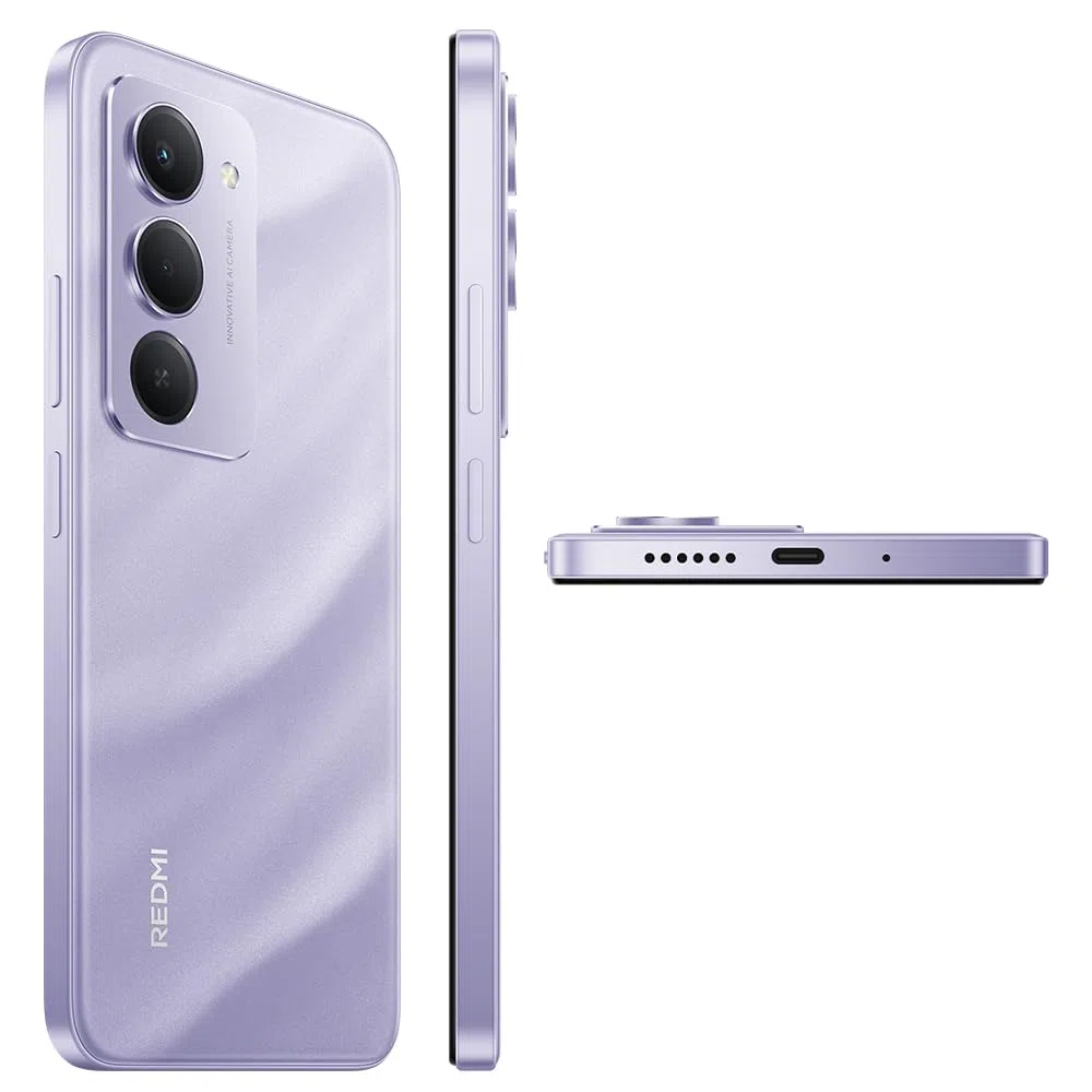 XIAOMI REDMI 15 telefon komórkowy, 6 GB + 128 GB, ekran FHD 6,9", fioletowy, 7000 mAh, szybkie ładowanie 33 W, 144 Hz AdaptiveSync, podwójny aparat AI 50 MP, z ładowarką, bez NFC, Android 15