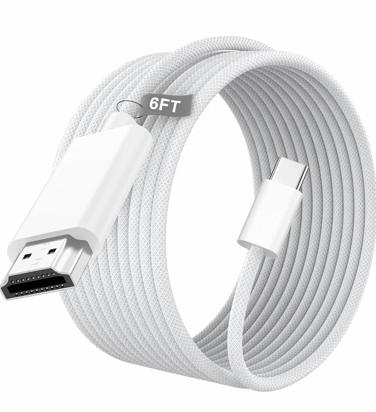 Adapter USB-C na HDMI z certyfikatem Apple MFi 4K @ 60 Hz do iPhone 15 MacBook Pro Air iPad Pro, HDMI 2.0 Digital AV kabel typu C, kompatybilny z Samsung Galaxy S24/S23, Pixelbook, XPS