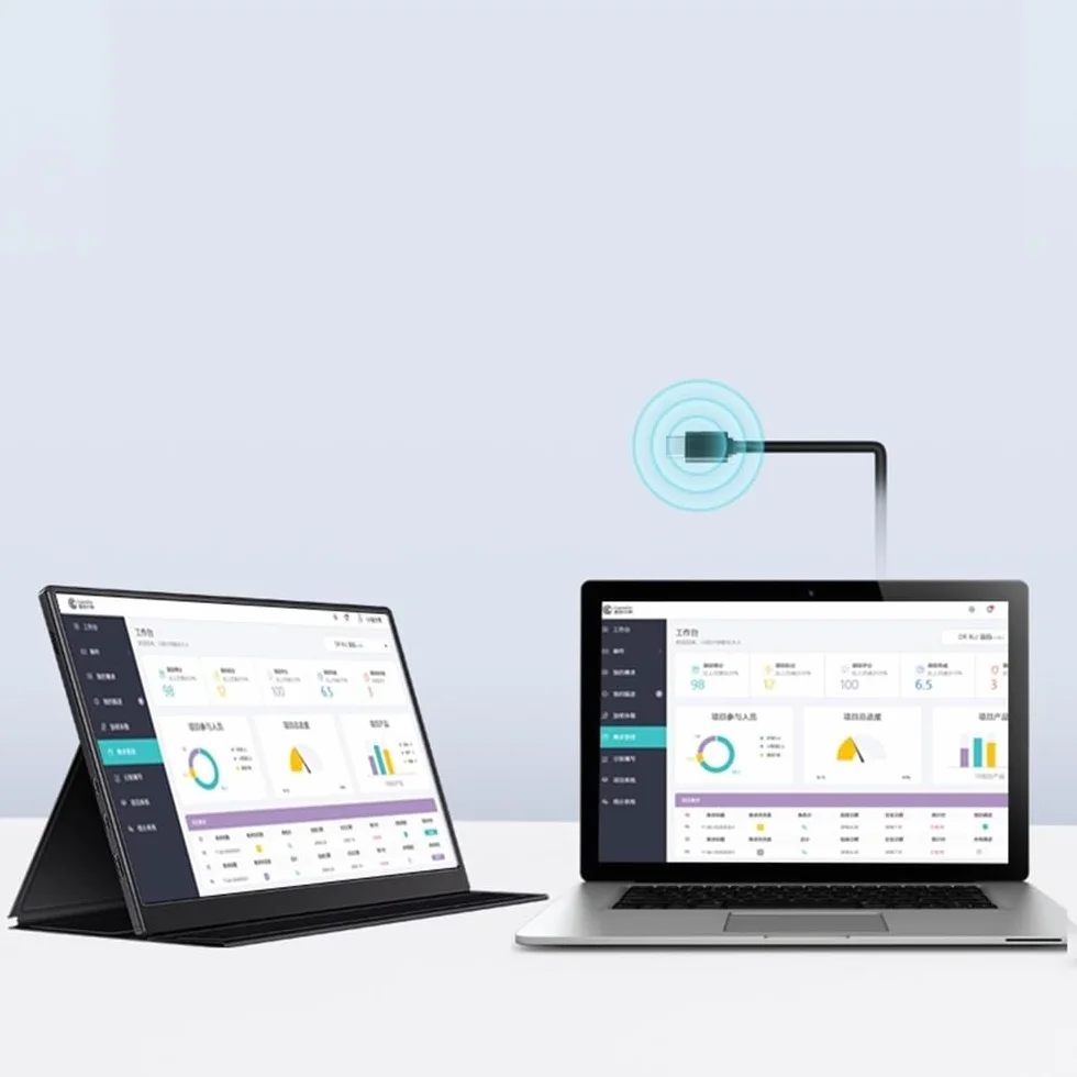 Przenośny monitor do laptopa 10,5-calowy przenośny wyświetlacz podłączony bezpośrednio do zewnętrznego ekranu laptopa hosta Przenośny monitor do gier