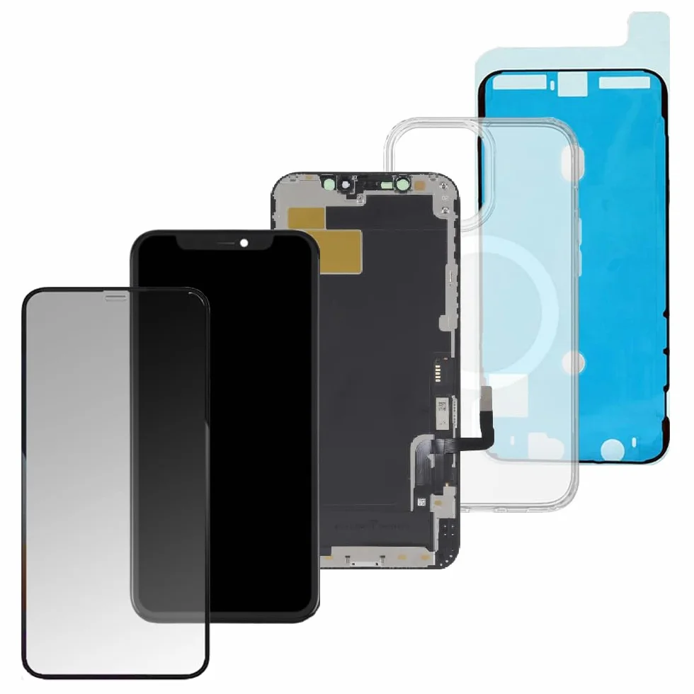 Wyświetlacz LCD do iPhone 12/12 Pro z ekranem dotykowym, czarny z ramką