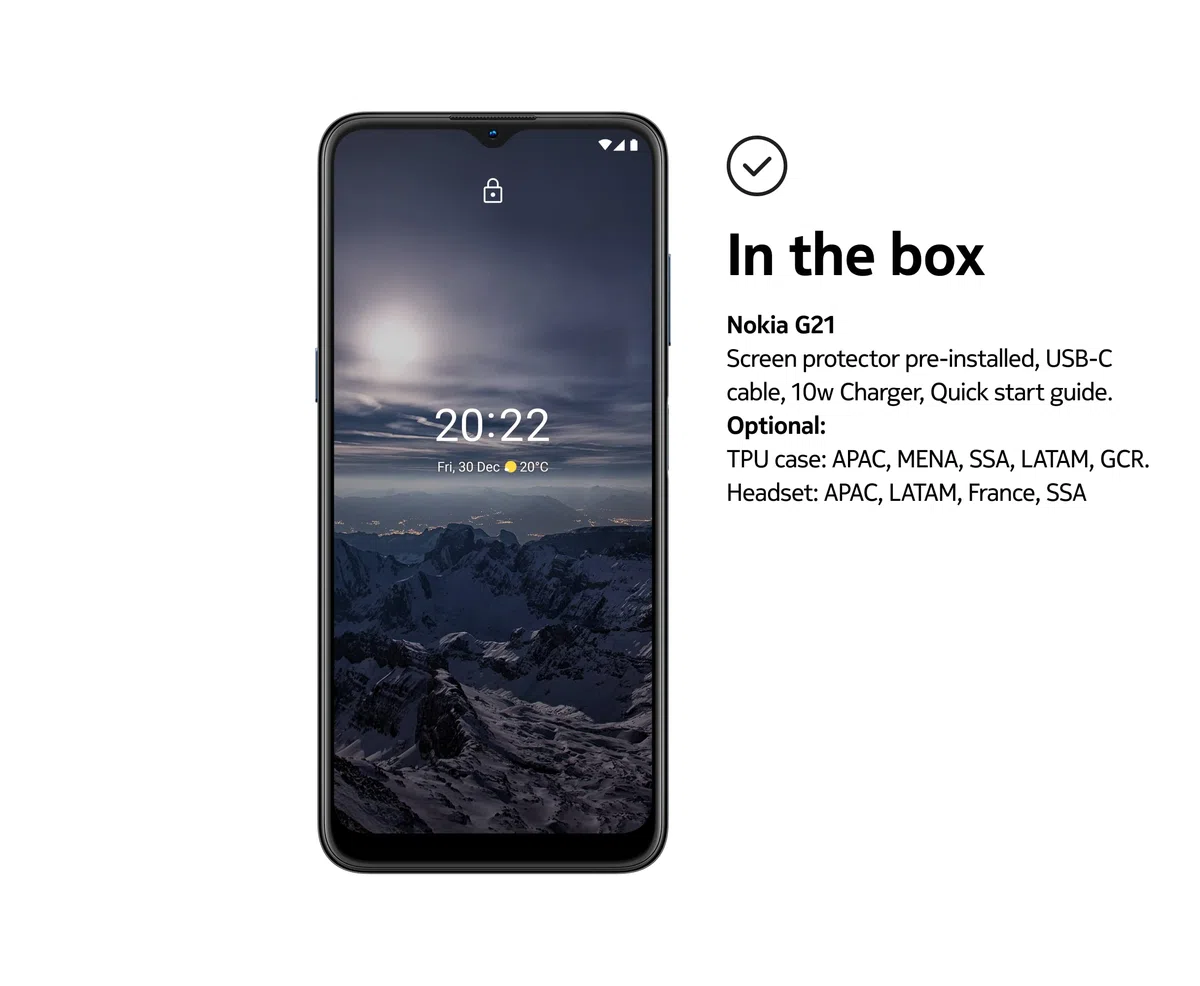 Nokia Smartfon G21, 64 GB, BLUE, podwójna karta SIM