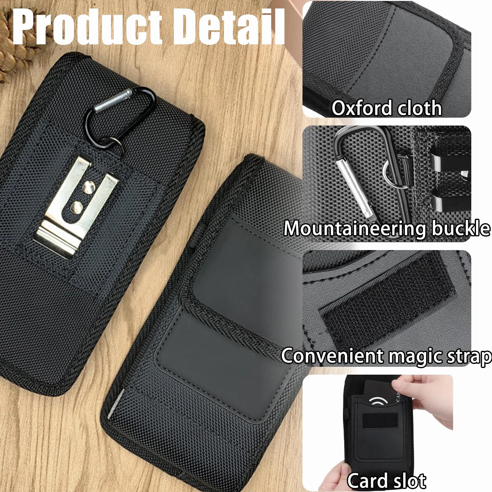 Kabura na pasek na telefon komórkowy, nylonowa obudowa, etui na telefon z pętlką, wytrzymałe etui do smartfonów 14.7-17.3 cm