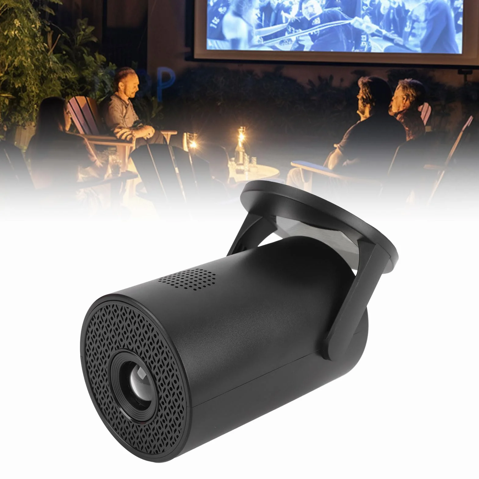 Zunate Przenośny Projektor, 1080p Full HD 150 ANSI 8000LM jasność z i Fidelity Fidelity, na Patyki na Smartfony z Laptopem