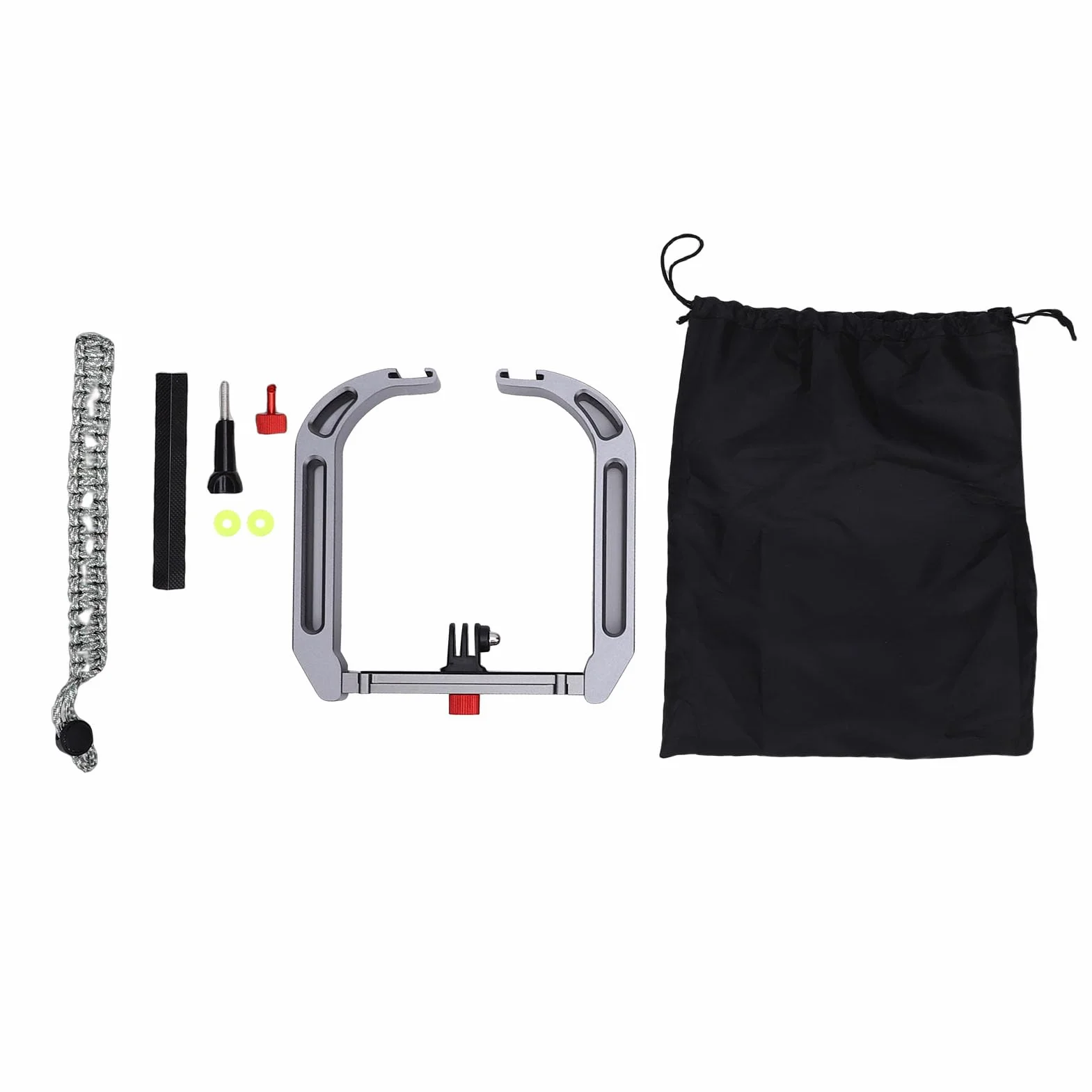 Zestaw do Nurkowania ze Stopu Aluminium Podwodny Stabilizator Kamery, Ergonomiczny Uchwyt do Mocowania Kamery, Urządzenie Filmowania Pod Niskim Kątem z Oświetleniem LED i kompatybilnością ze
