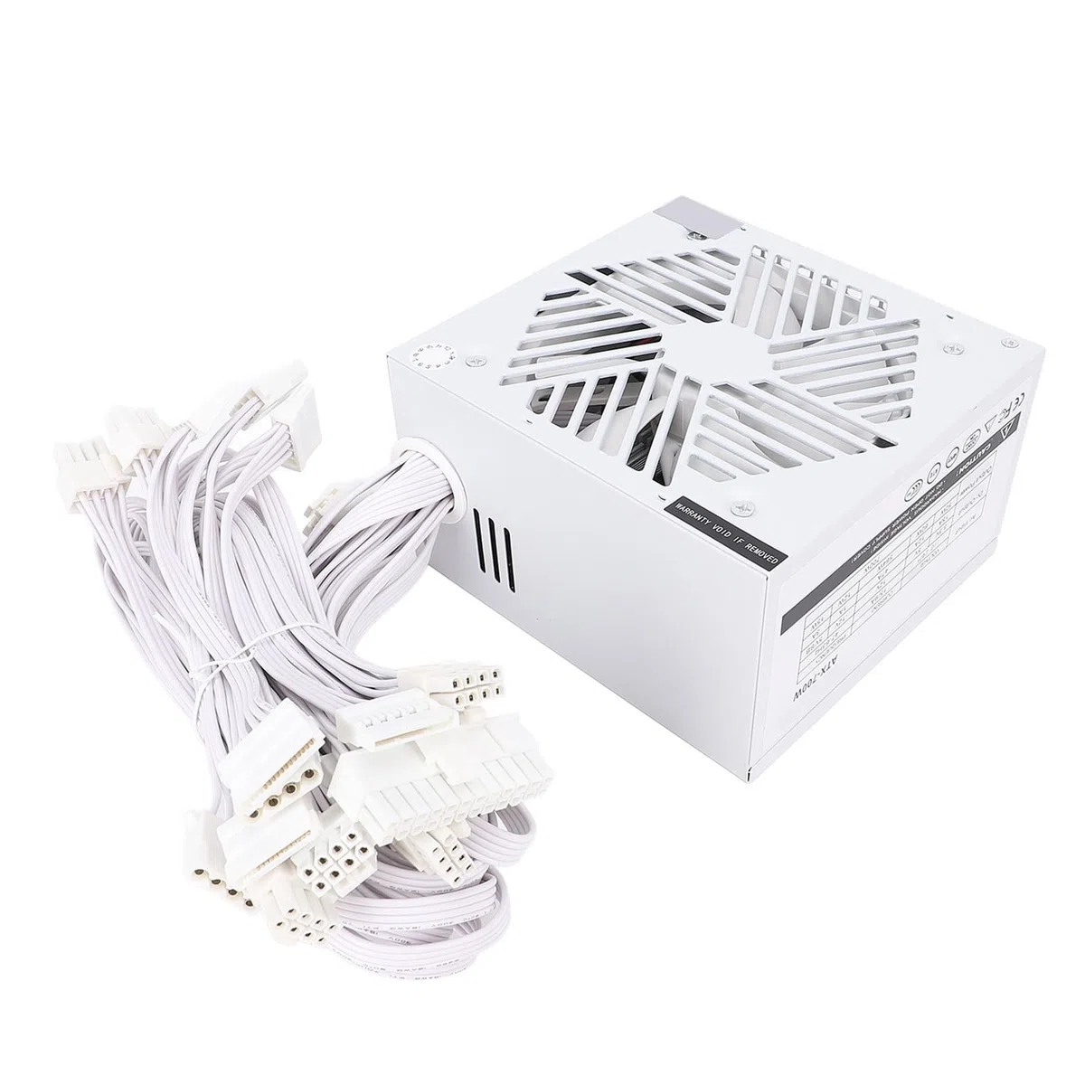 Fockety Zasilacz ATX 700 W, Wentylator 120 Mm z automatyczną regulacją Prędkości i Wieloma Zabezpieczeniami, Zasilacz do Gier z 4+4-pinowymi Złączami Procesora do Komputerów Stacjonarnych