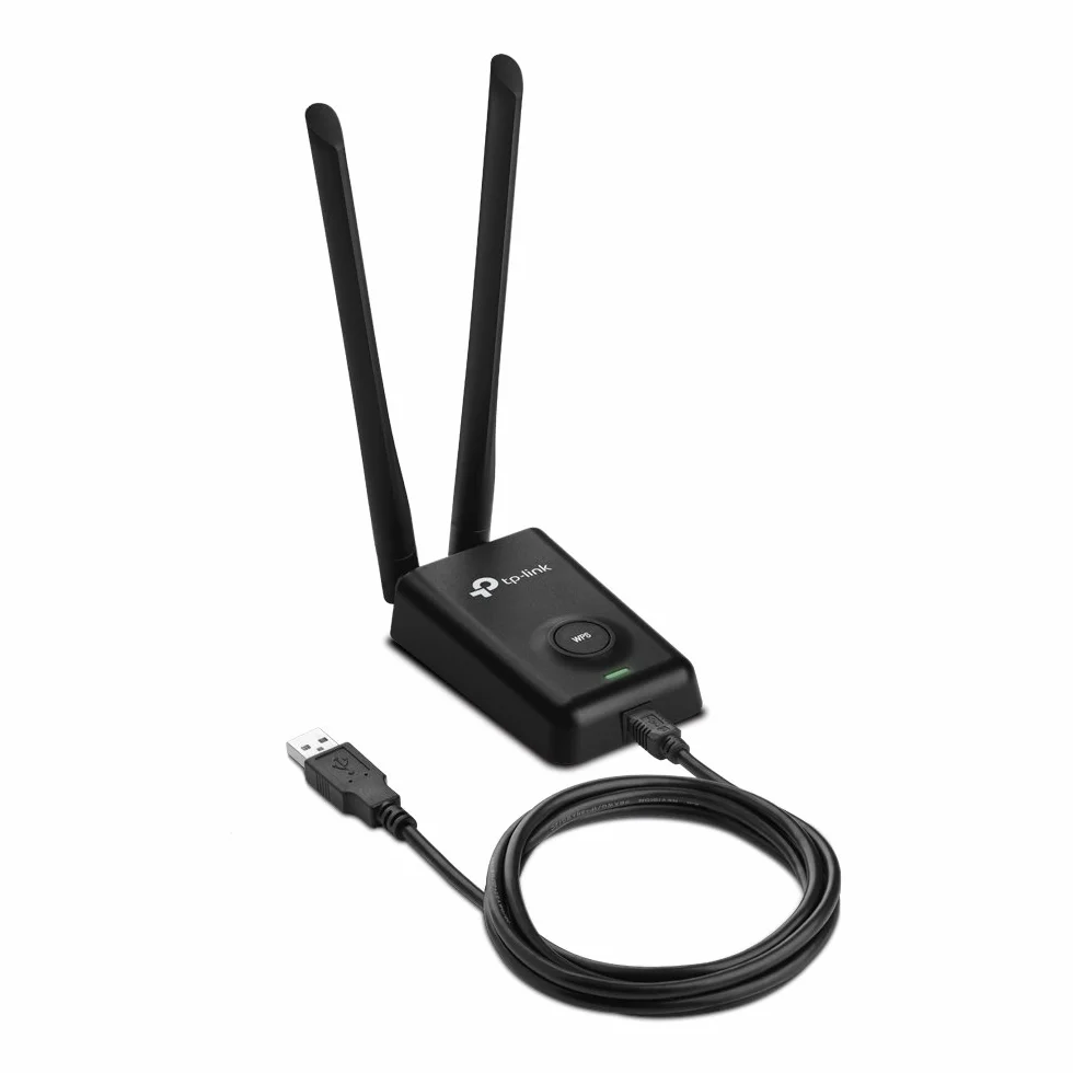 TP-Link TL-WN8200ND | Adapter USB WiFi N300 | 2× anteny 5 dBi | Wysoka moc | Obsługa Windows i Linux