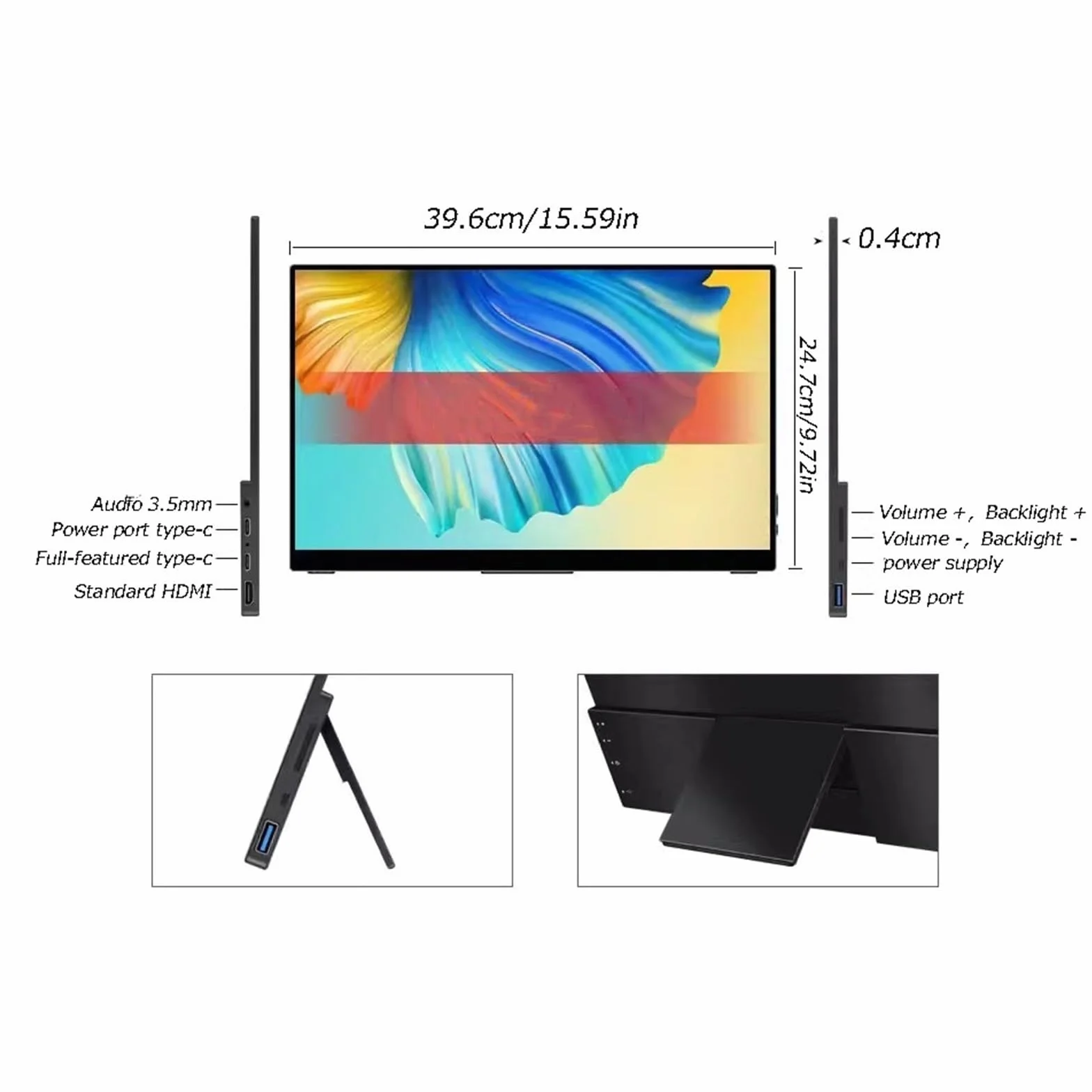 Home Gaming 17,3 cala HDR Digitizer Board Ręcznie rysowany ekran dotykowy IPS Laptop zewnętrzny monitor rozdzielczość 1920 x 1080p przenośny ekran drugi ekran