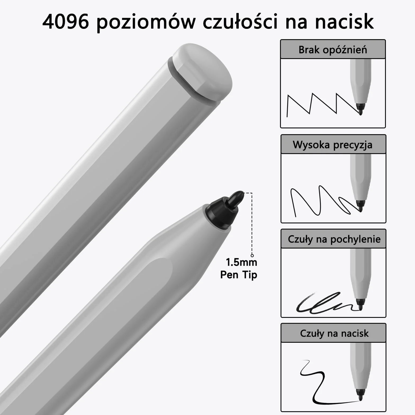 Rysik Kompatybilne z Remarkable 2 Pen, Stylus EMR z Gumką, Odrzucenie Dłoni i Wrażliwy na Pochylenie, Poziom Nacisku 4096, Pióro Cyfrowe do Remarkable 2/1/Kindle Scribe