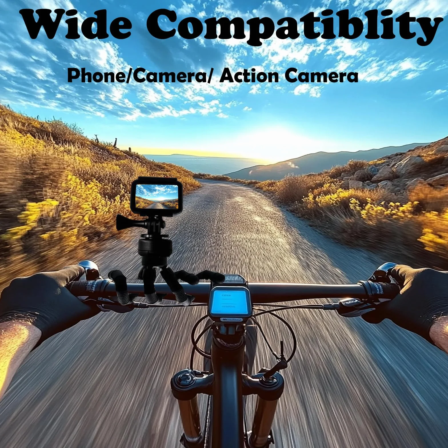 Ysnzaq Octopus statyw do telefonu komórkowego, magnetyczny, elastyczny uchwyt na telefon komórkowy Tripod do smartfona i aparatu, 360° mini uchwyt na statyw z adapterem Go Pro, do iPhone, Galaxy