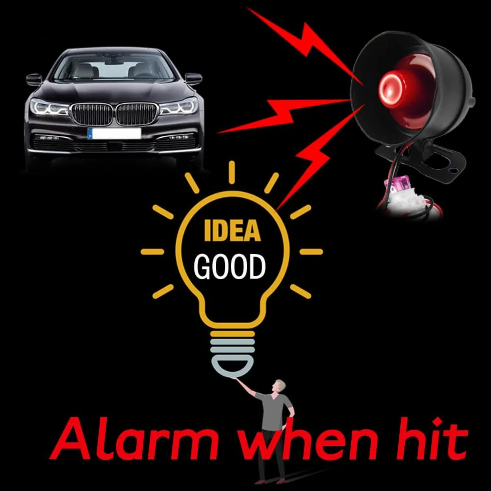 Samochodowy system alarmowy 12V 7-poziomowy z 2 pilotami