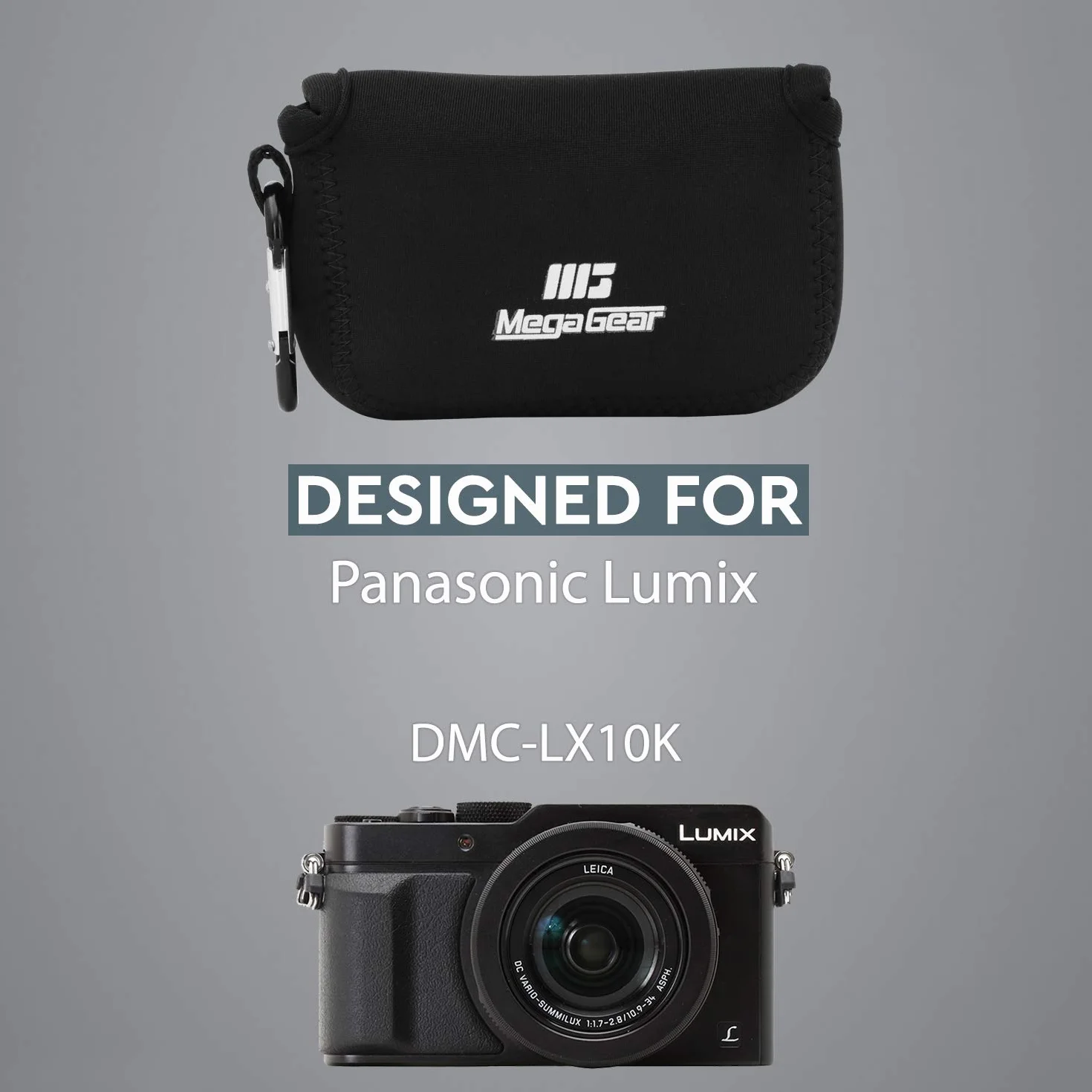 MegaGear MG1029 etui neoprenowe do Panasonic Lumix DMC-LX10 czarne