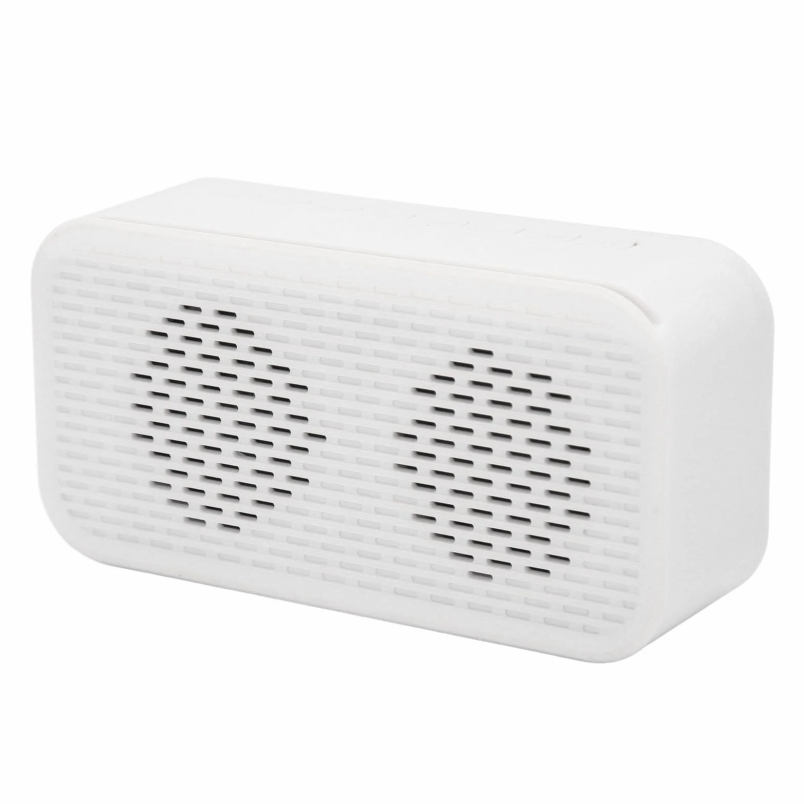 Głośnik Bluetooth z Cyfrowym Budzikiem, Wielofunkcyjny Głośnik z Lustrzanym Budzikiem i Radiem FM do Biura w Sypialni, Obsługa Radia FM z Wyświetlaczem Temperatury (Biały)