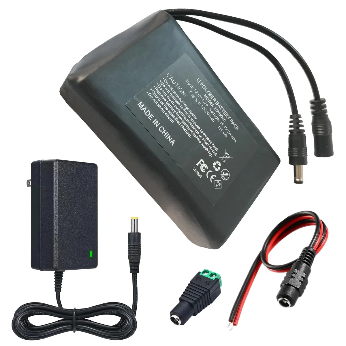 12V 10800mAh akumulator litowo-jonowy z ładowarką Kompatybilny z urządzeniami 12V, oświetleniem rowerowym, projektem DIY, radiem, lampą wędkarską, paskiem LED, kamerą CCTV