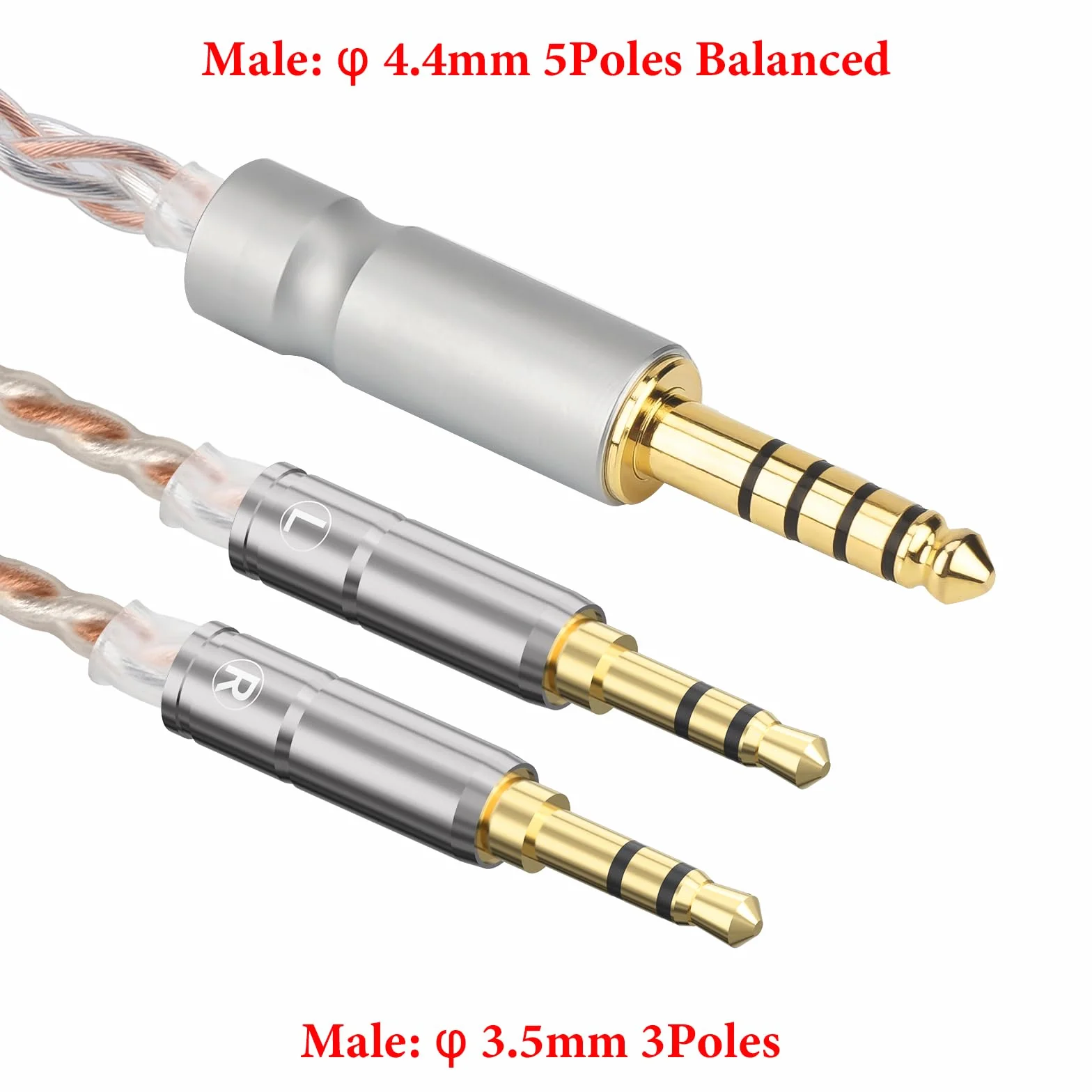 GEEKRIA Apollo Kabel zbalansowany 4,4 mm 6N OCC posrebrzany 1,5 m FiiO FT1 FT3 FT5 FT7 FT13 JT1 Aune AR5000 SR7000
