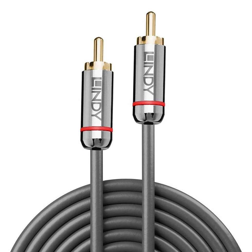 LINDY 35341 3 m Digital kabel audio koncentryczny, Cromo Line antracyt