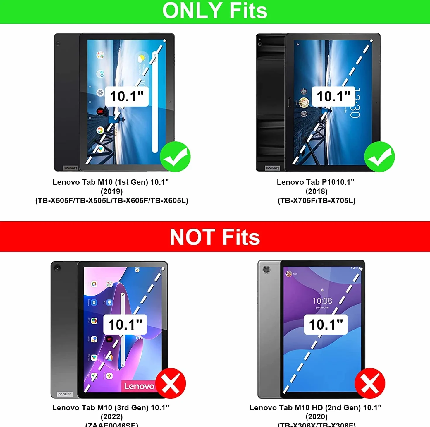 Etui Lenovo Tab M10 TB-605L X605F / M10 HD 1st Gen TB-X505F/TB-X505L etui 10,1 cala 2019 z folią ochronną i rysikiem - ultra cienkie etui z funkcją stojaka Flip Lenovo Tab P10 etui