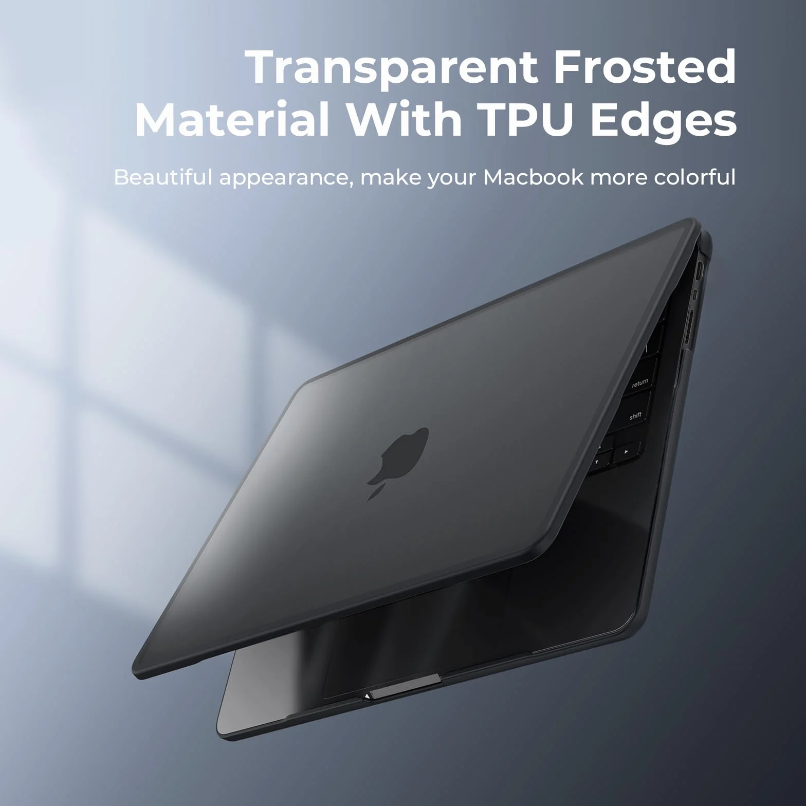 Etui kompatybilne z Macbook Pro 16 cali M5 M4 M3 M2 M1 A3428 A3429 A3403 A3186 A2991 A2780 A2485, Ramka TPU + Osłona PC Matowa czerń