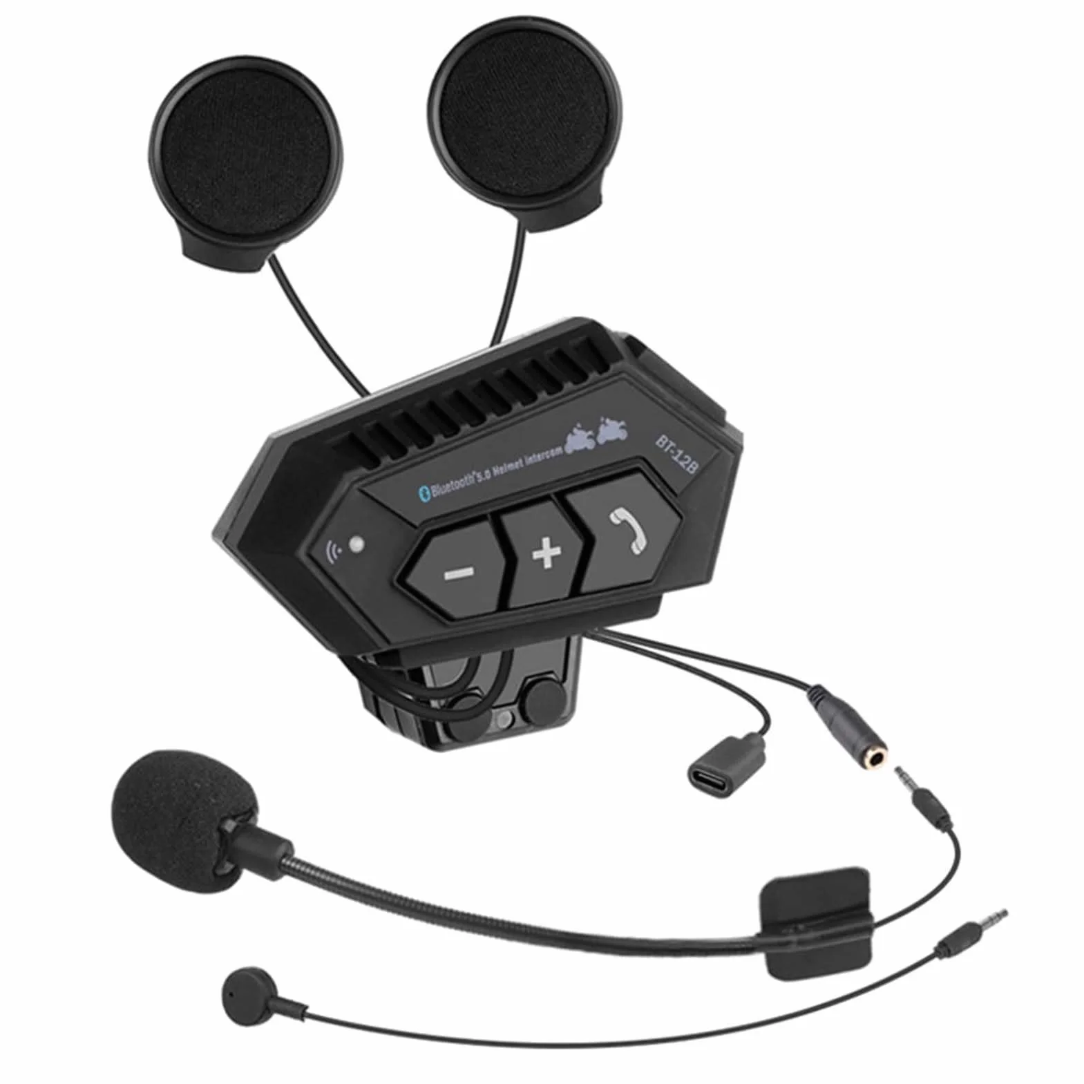 Zestaw głośnomówiący Bluetooth do kasku motocyklowego BT 2000 mAh