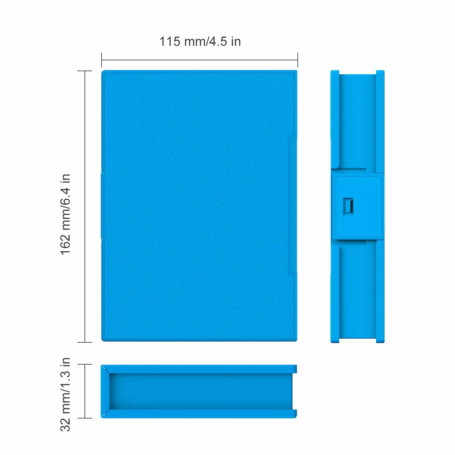 Inateck Etui ochronne na dysk twardy 3,5", odporne na wstrząsy, pyłoszczelne, antystatyczne, na dysk twardy 3,5", pomarańczowe/niebieskie, szare (HPF x6)