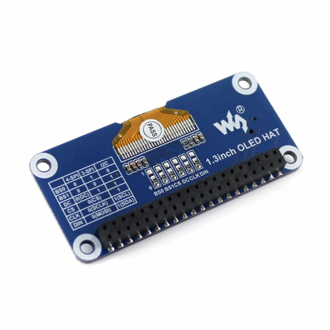 Waveshare 3.3 cm ekran OLED z SH1106 dla Raspberry Pi 4B+ 4B 3B+ 3B 2B+ Zero W WH Jetson Nano 128x64 interfejs SPI I2C