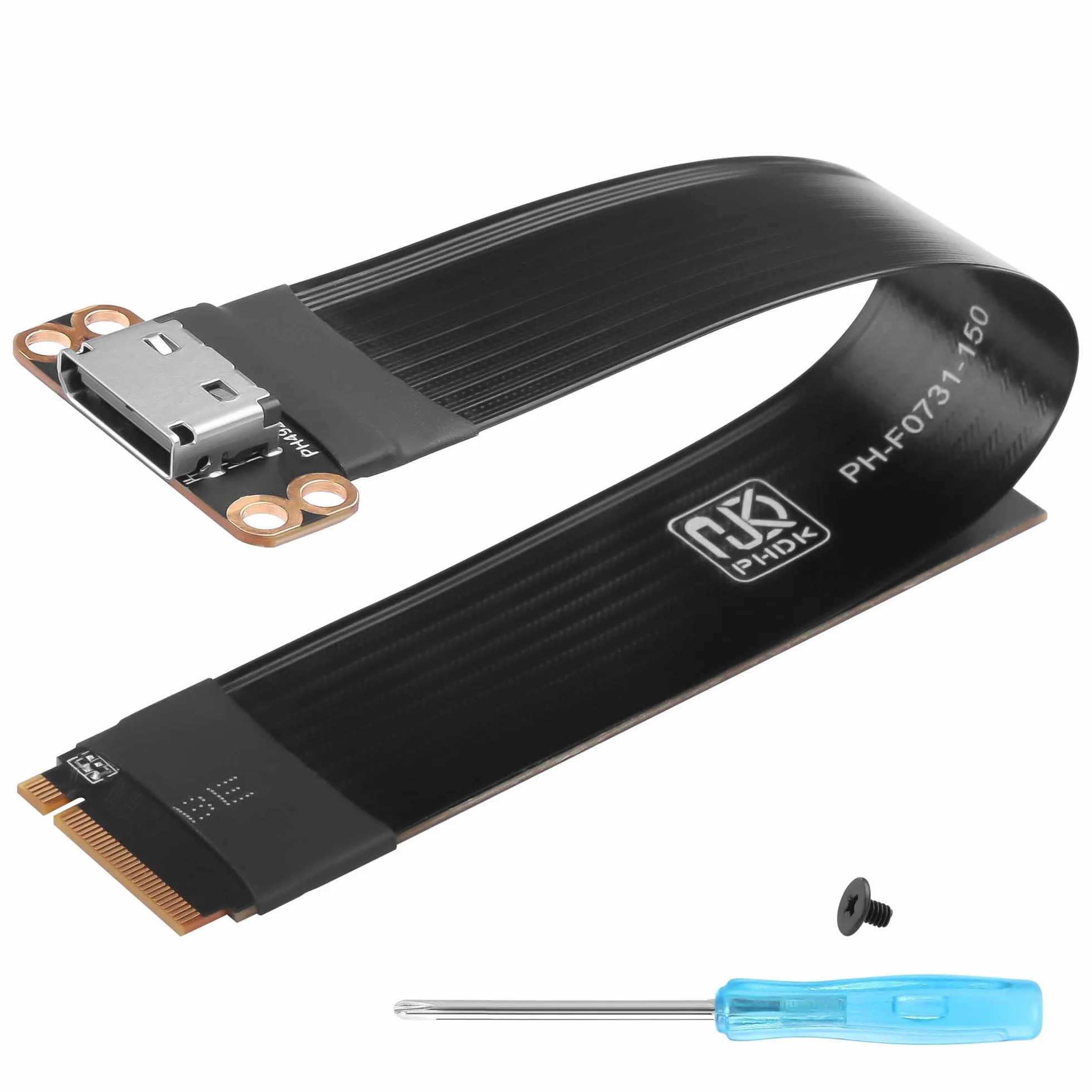 GINTOOYUN PCI-E4.0 M.2 NVME do Oculink SFF-8611/8612 kabel adaptera M.2 M-Key 2280 NGFF do Oculink SFF-8611 SFF-8612 żeński kabel hosta do laptopów, eGPU itp. (6,89 cala)