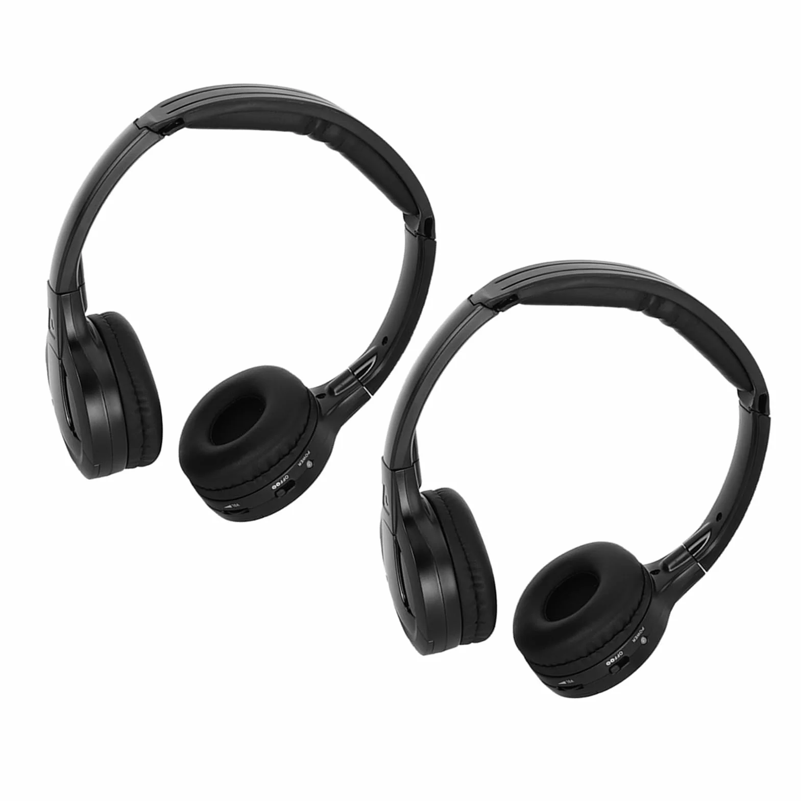 HEEPDD Słuchawki Samochodowe, Bezprzewodowy Zestaw Słuchawkowy Stereo na podczerwień, Wygodna, Ergonomiczna Konstrukcja, do Odtwarzaczy DVD w Zagłówkach Samochodowych