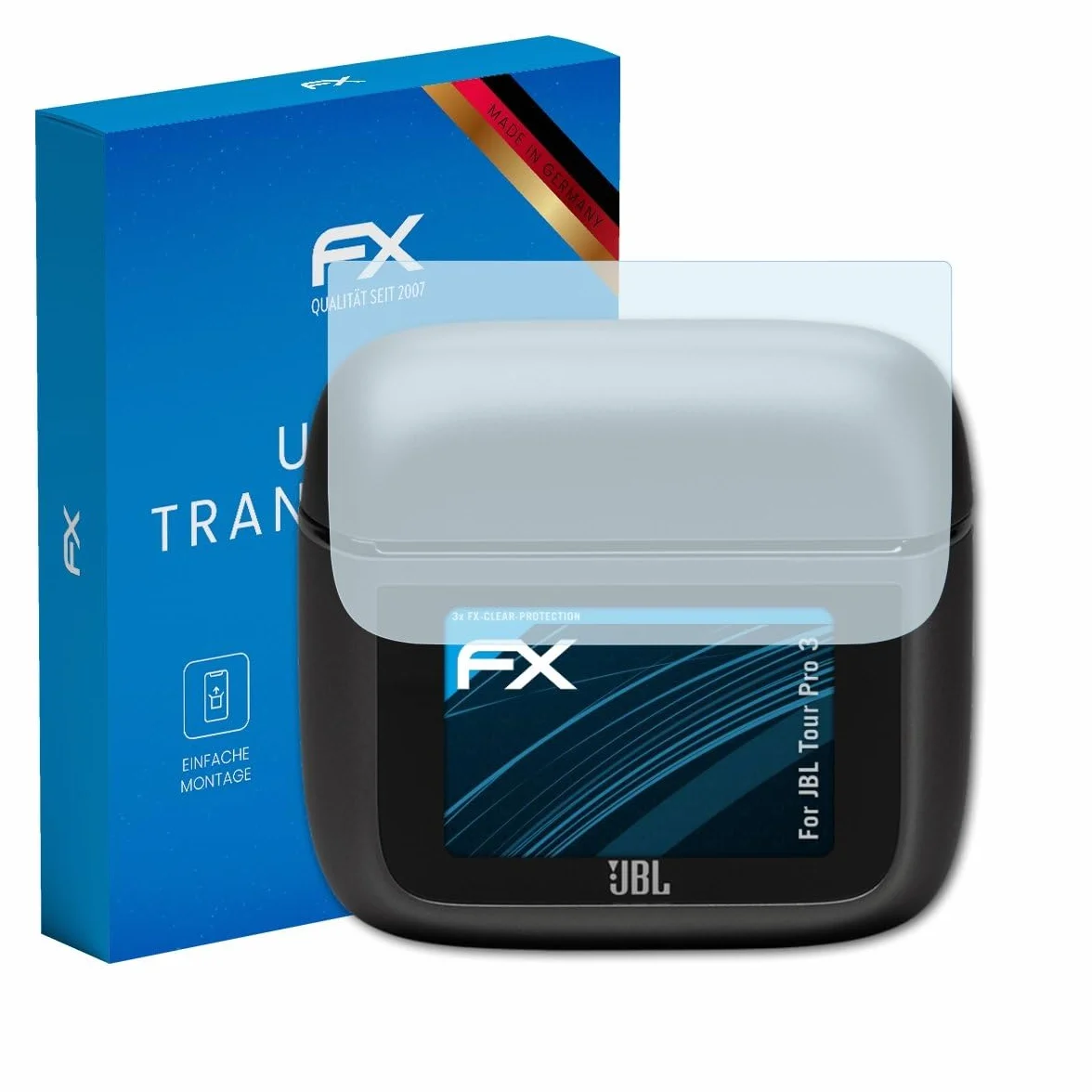 atFoliX Folia ochronna na ekran kompatybilny z JBL Tour Pro 3 Folia ochronna, ultralekki FX folia ekranowa (3X)