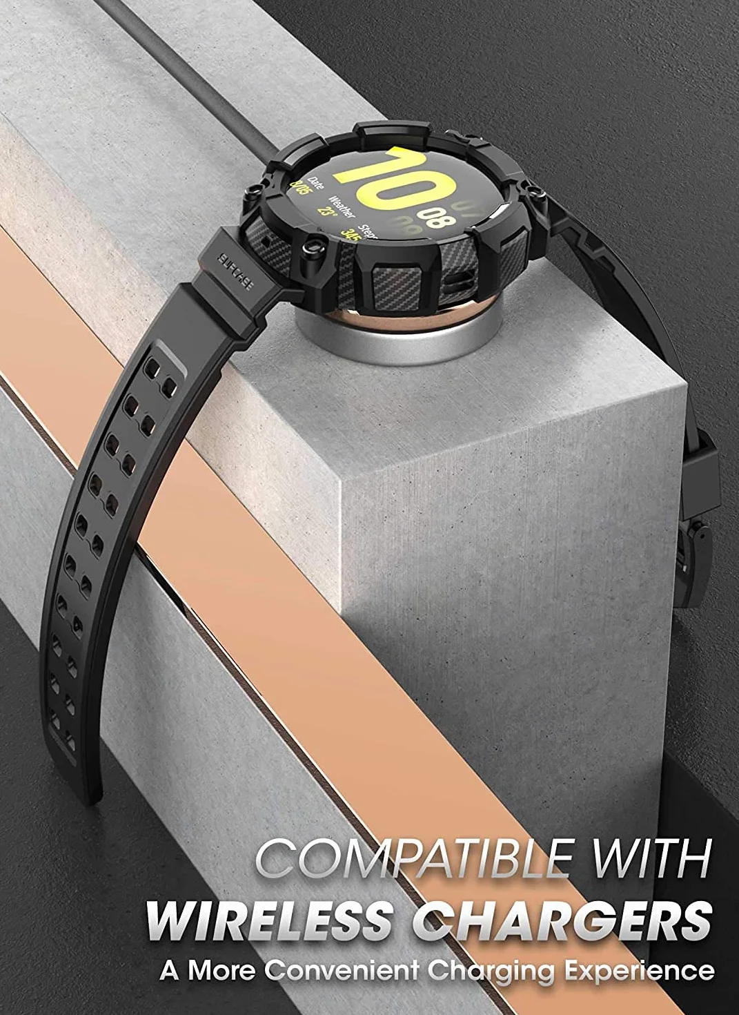 SUPCASE [Unicorn Beetle Pro Series etui do Galaxy Watch Active 2, wytrzymałe etui ochronne z paskami do Galaxy Watch Active 2 [44 mm] Wersja z 2019 r
