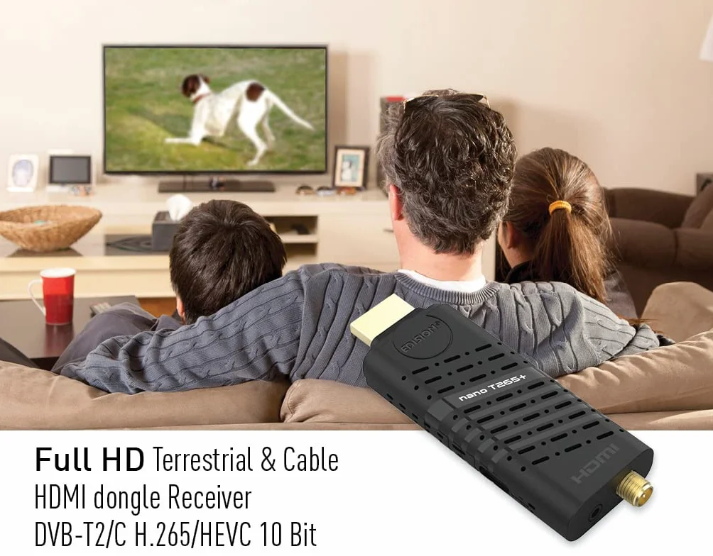 EDISION NANO T265+ Dekoder DVB-T2/C H.265 FTA Full HD PVR USB HDMI WiFi