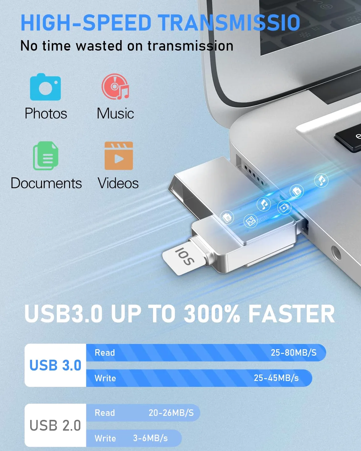 Pamięć USB do telefonu 256 GB, pamięć USB do telefonu zewnętrzna pamięć 3 w 1 USB C pamięć do zdjęć pamięć USB 3.0 dysk flash do telefonu/pad/OTG Android/Mac/PC, filmy/zdjęcia/dokument, srebrny